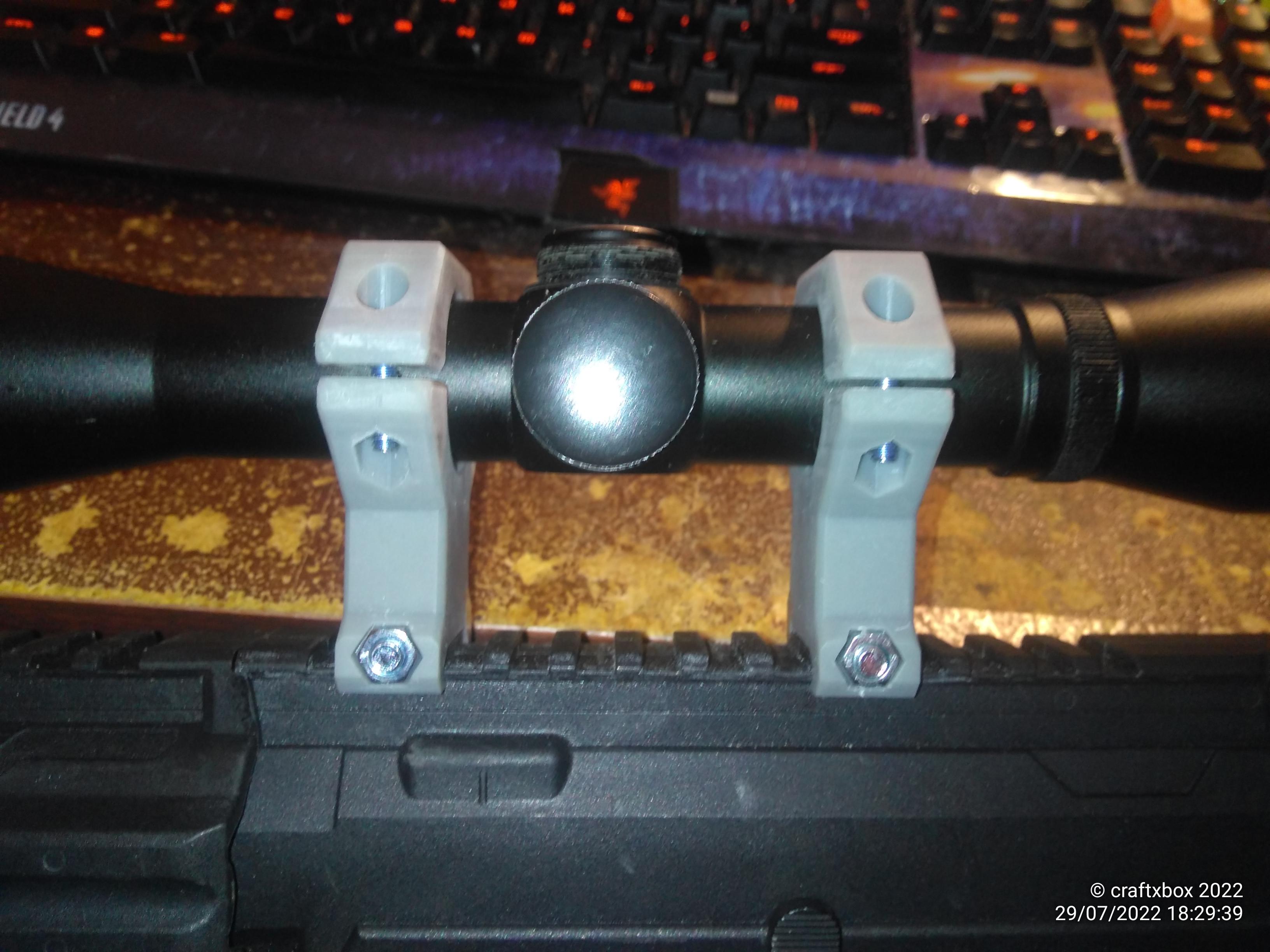 Picatinny mount for 26mm Scope 3d model