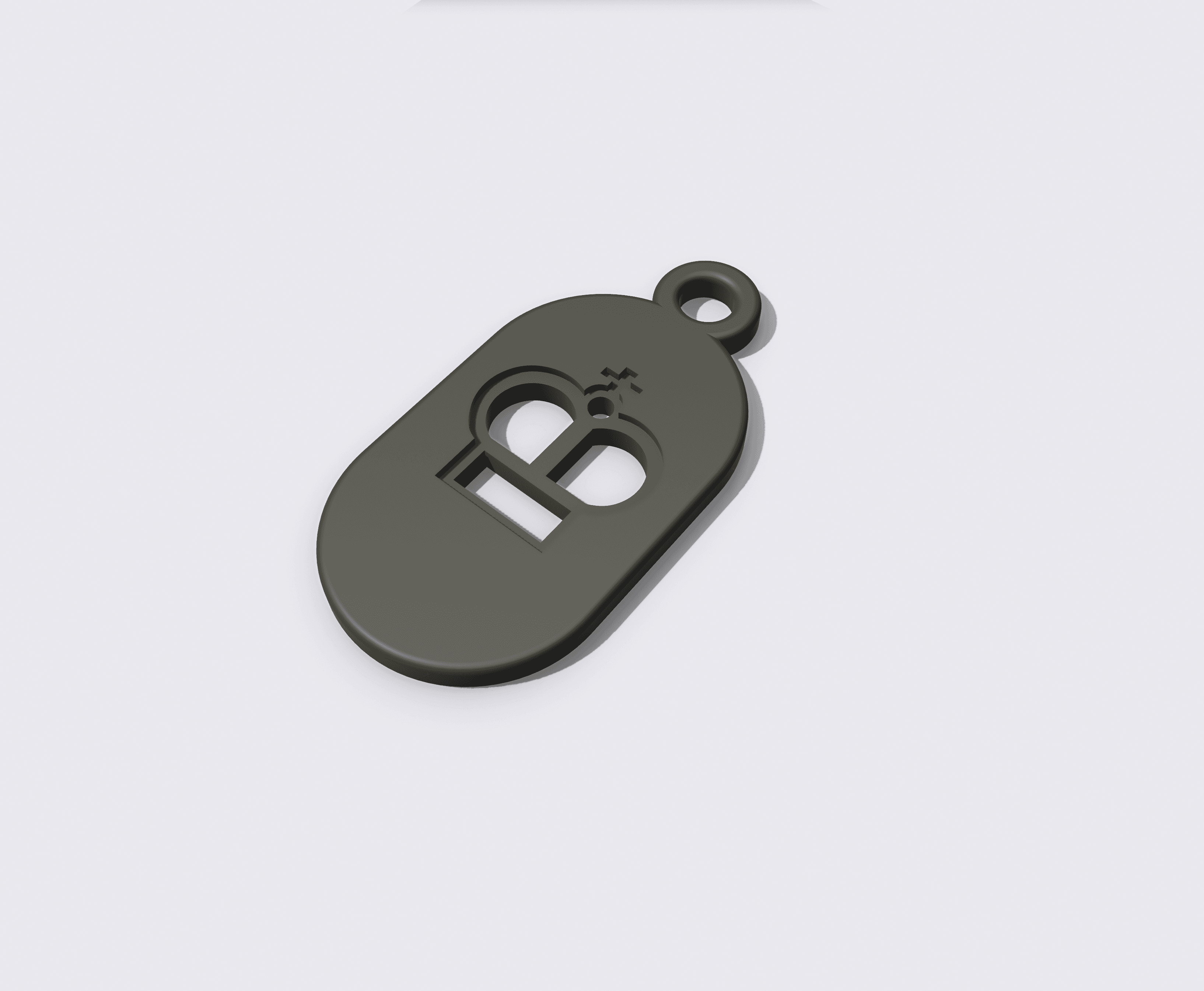 Key Fob - Chess King 3d model