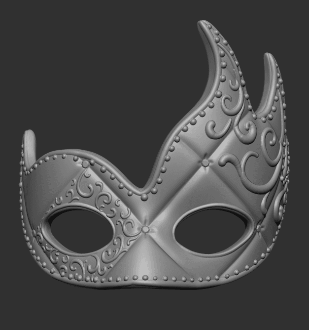 Mardi Gras Quilt Mask 3d model