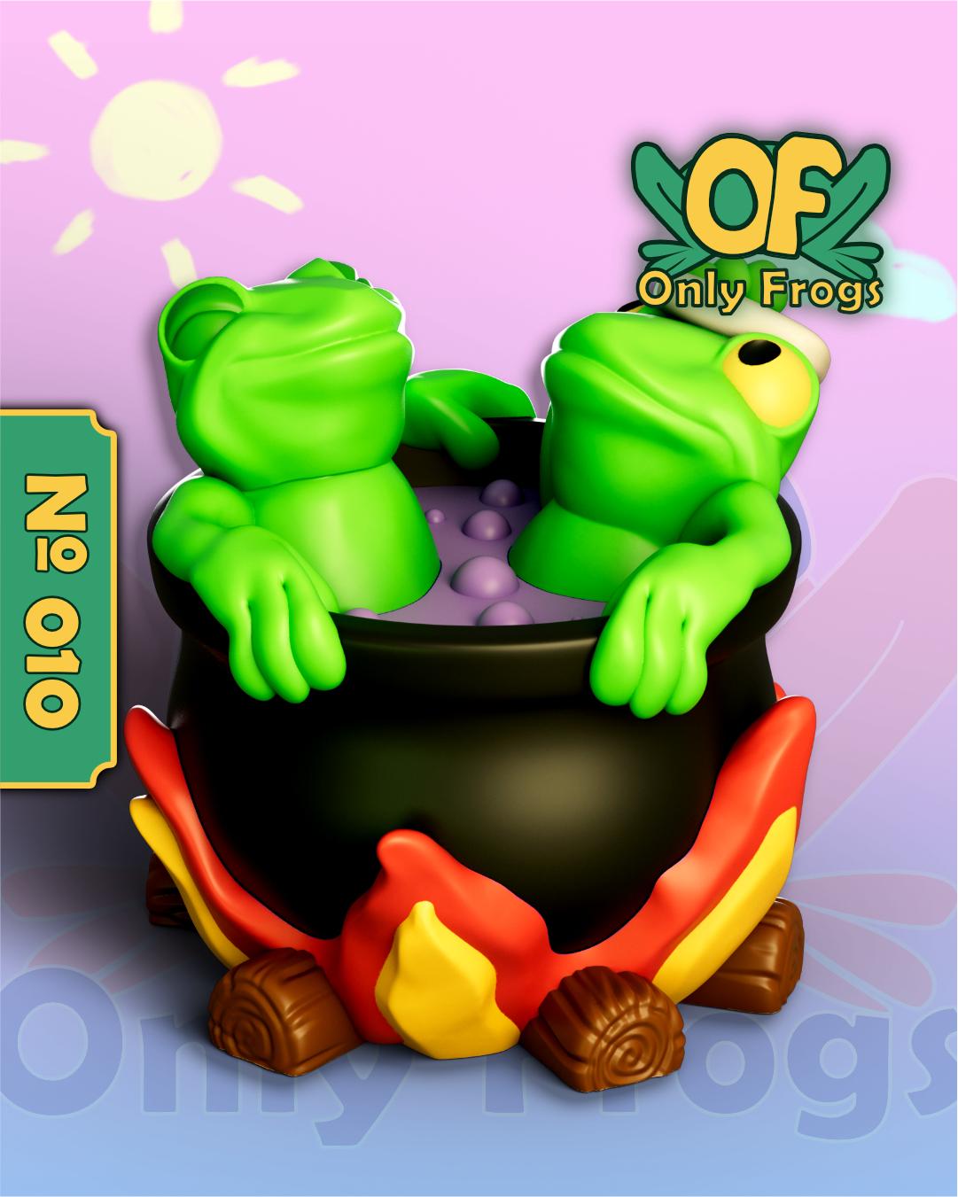 Cauldron Frogs 3d model