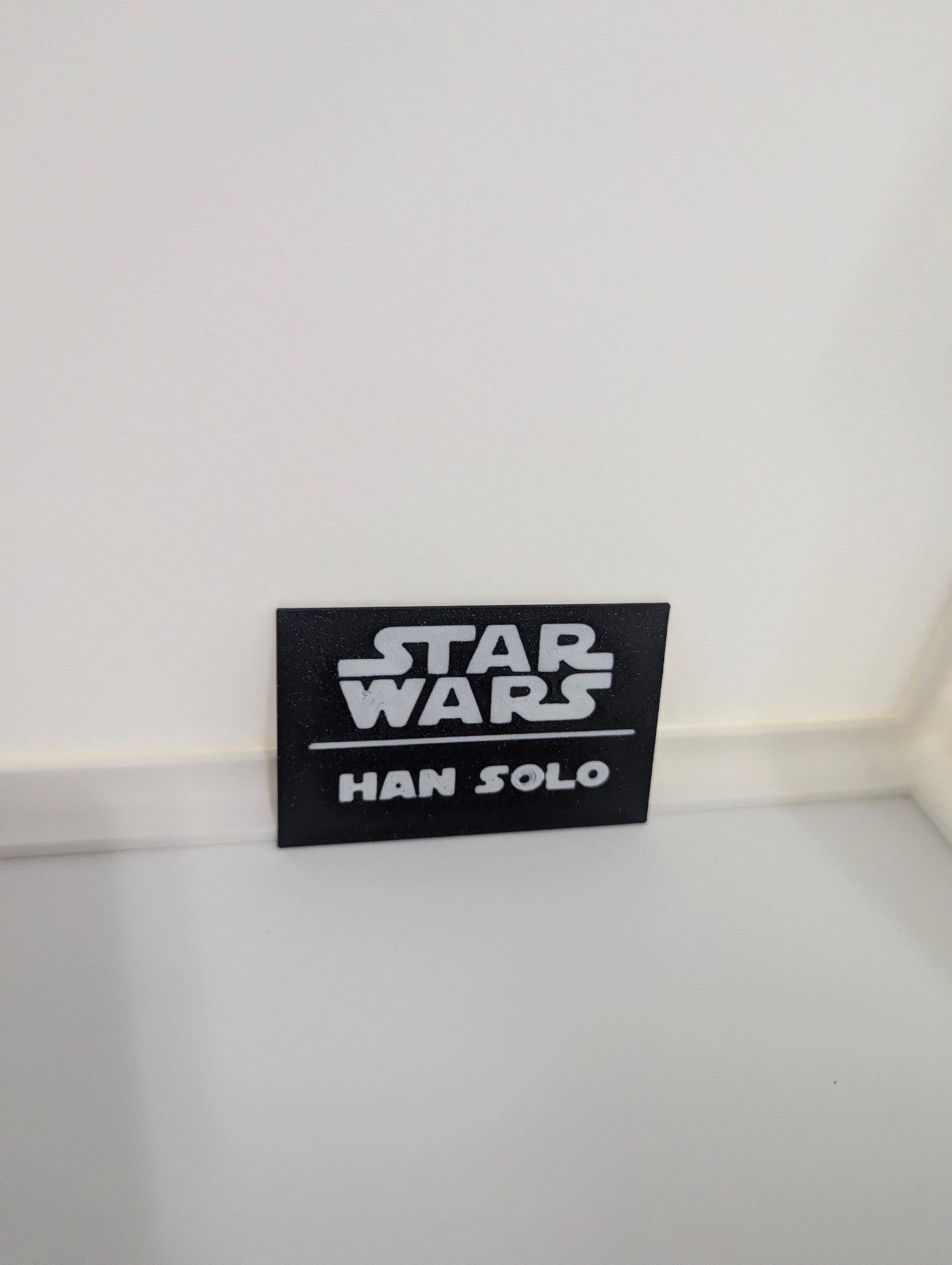 Han Solo Multicolor Nameplates 3d model