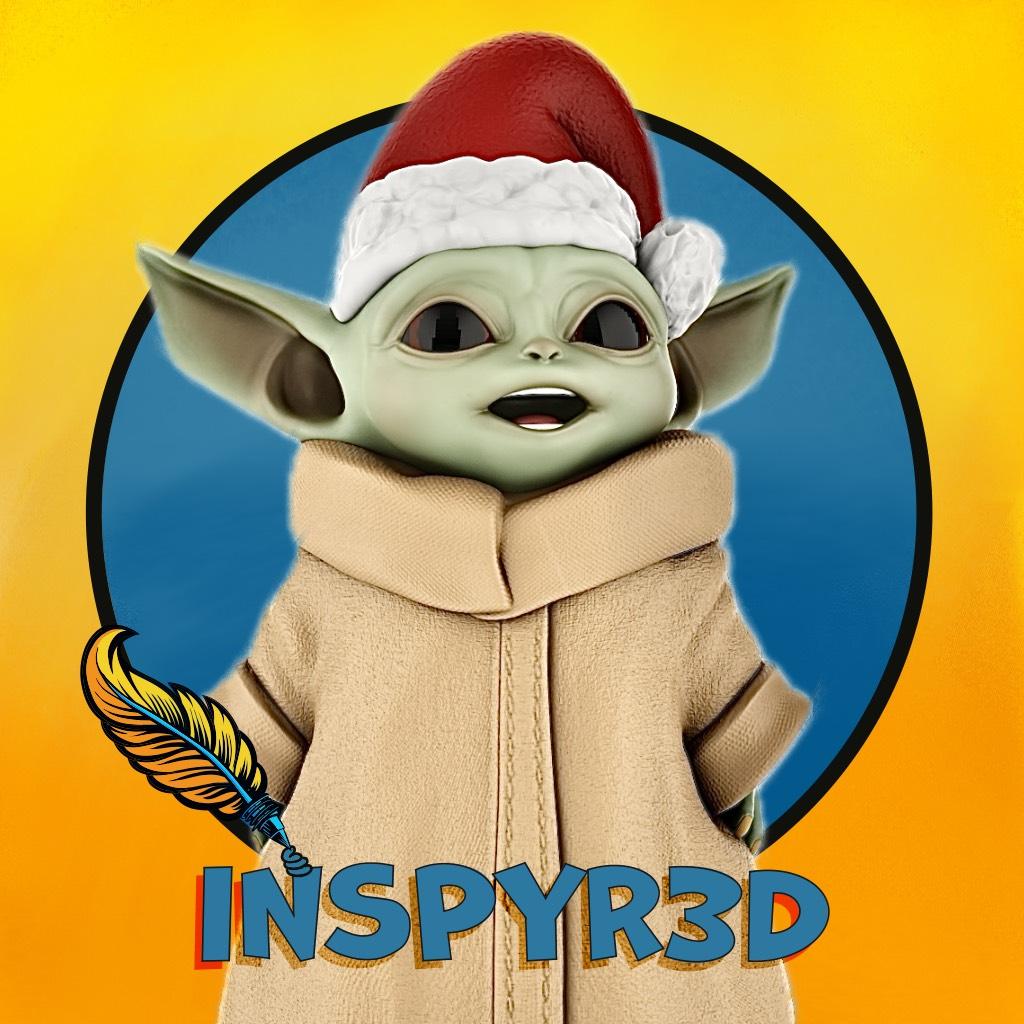 Festive Force Baby Yoda.stl 3d model