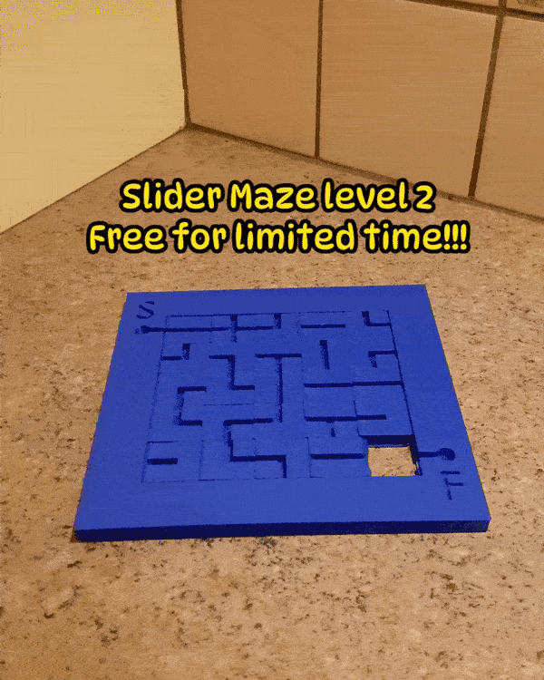 Slider Maze Level 2 - ultimate sliding puzzle 3d model