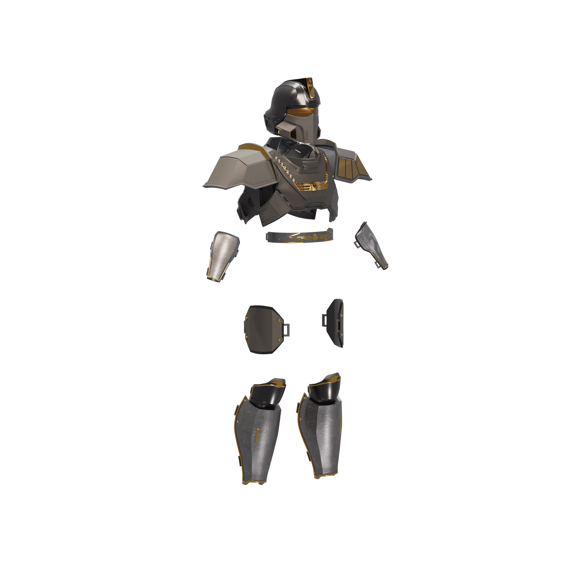 Helldivers Hero of the Federation Armor Set 3d model