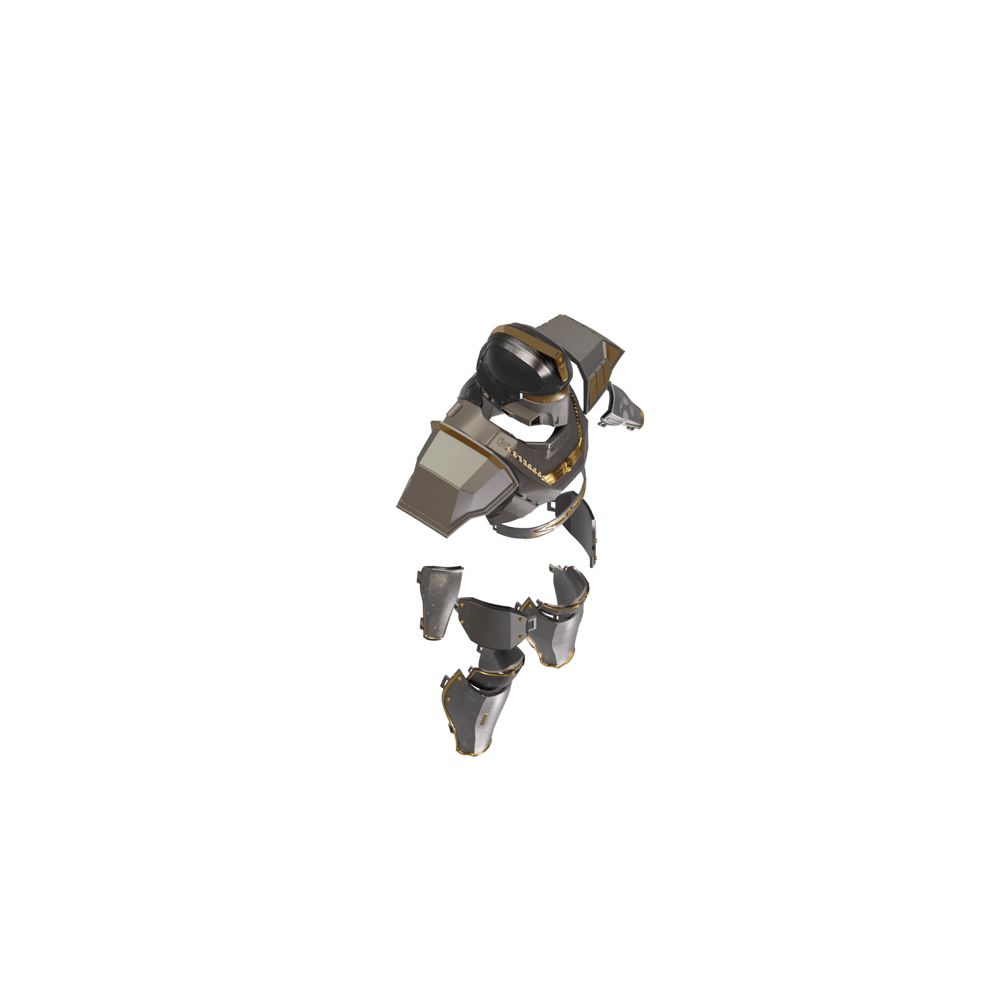 Helldivers Hero of the Federation Armor Set 3d model