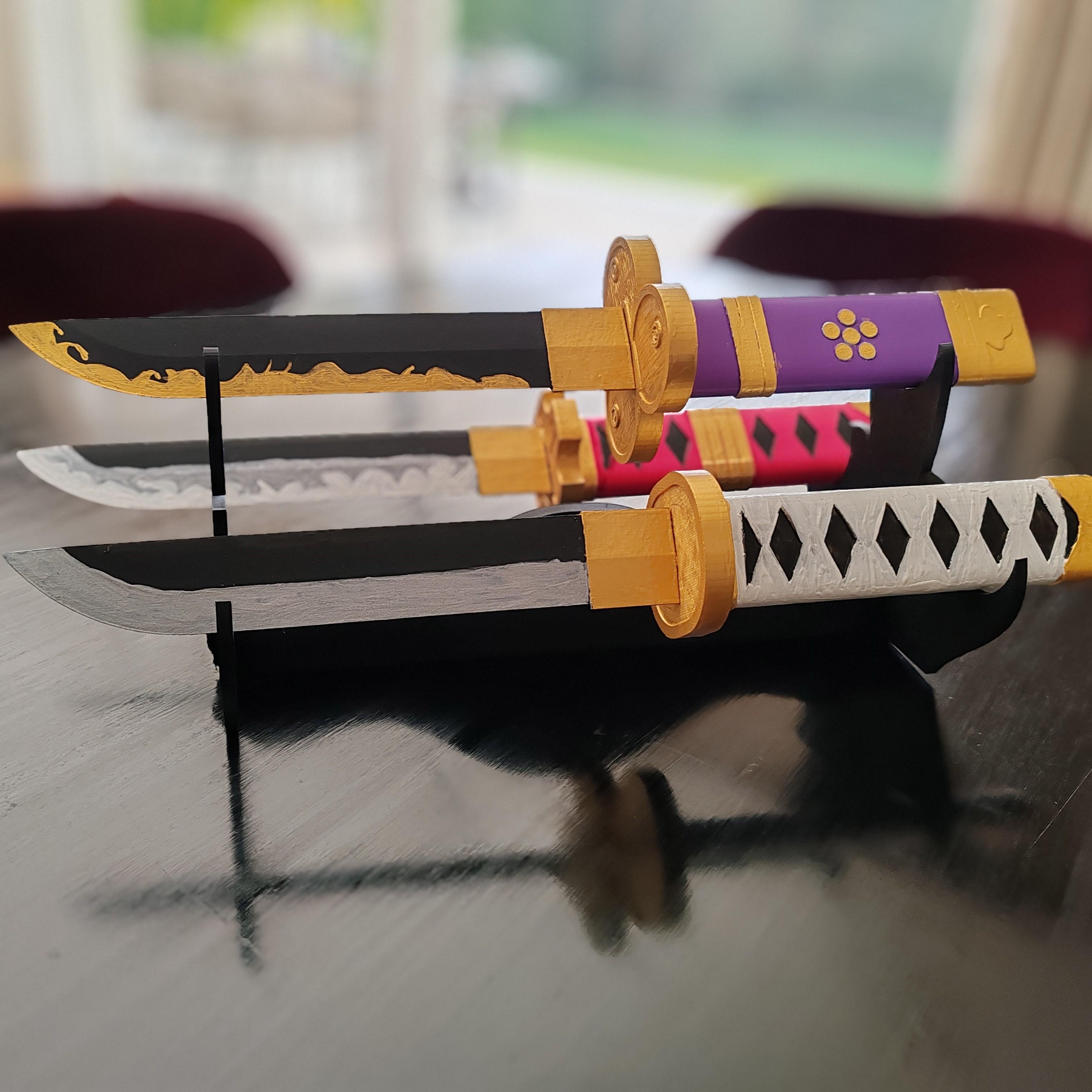 Zoro's swords as tanto blades/knifes 3d model