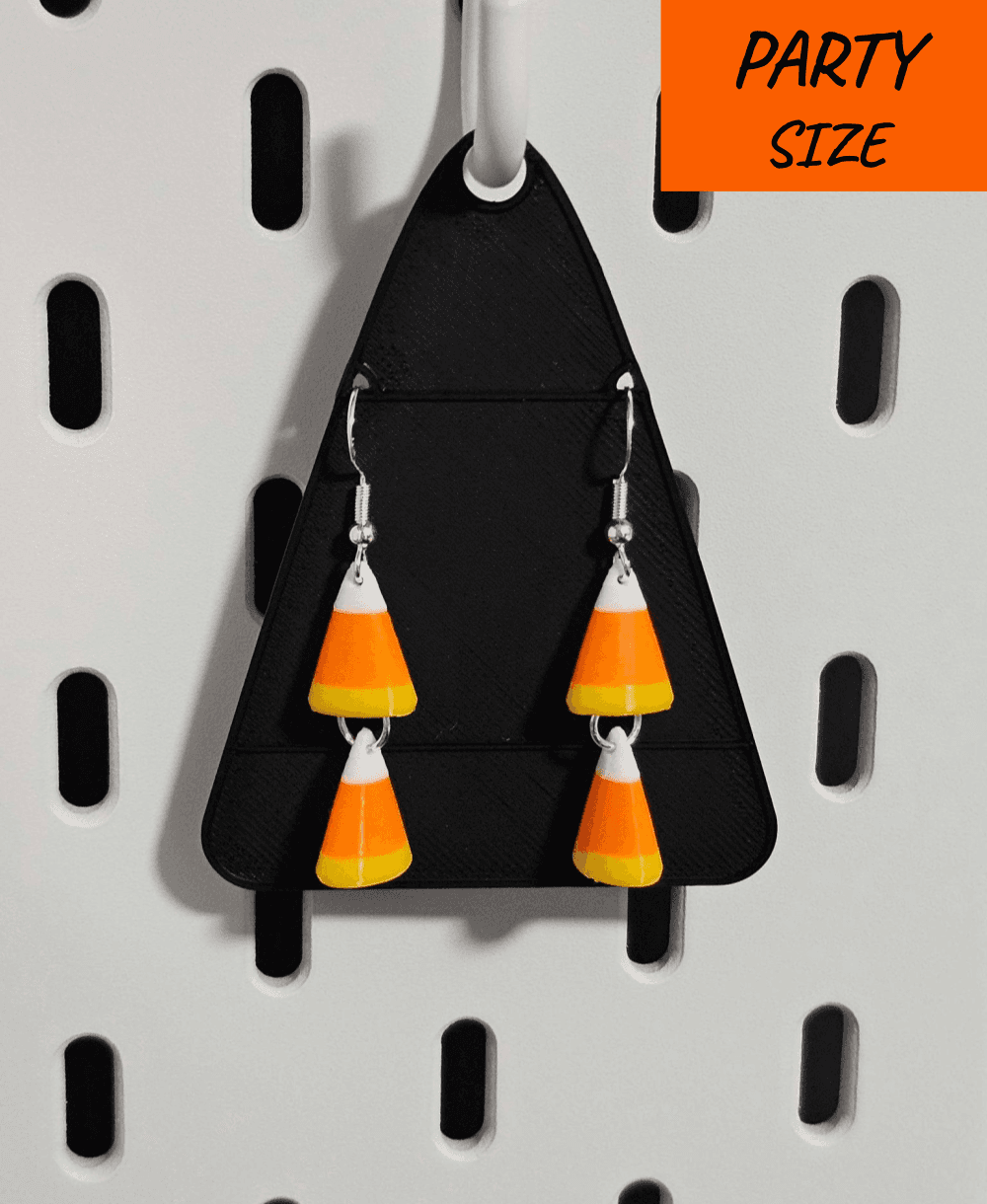 Candy Corn Earrings | Fun Size & Queen Size | Design your own Halloween earrings | HalloweenWearable 3d model