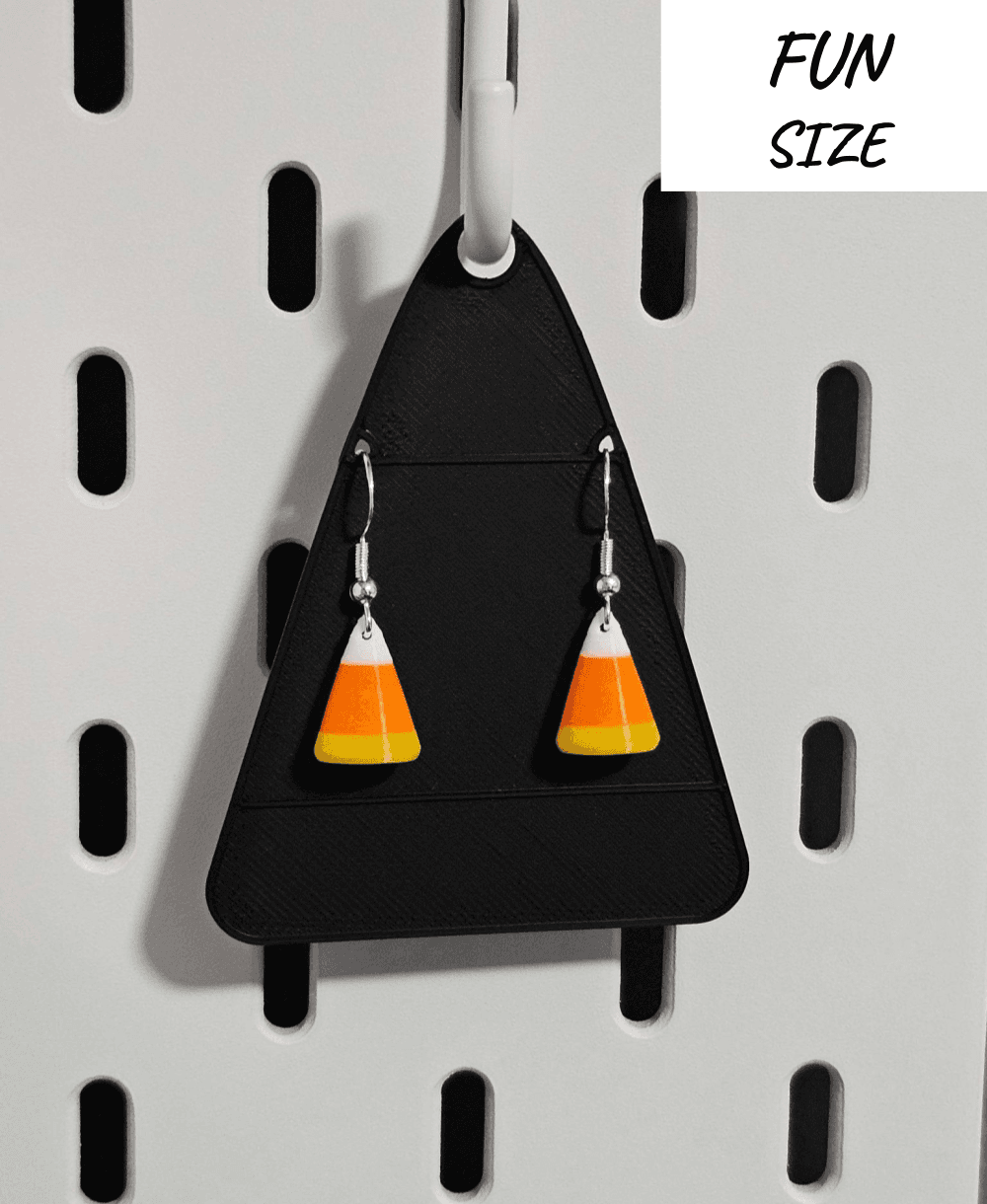 Candy Corn Earrings | Fun Size & Queen Size | Design your own Halloween earrings | HalloweenWearable 3d model