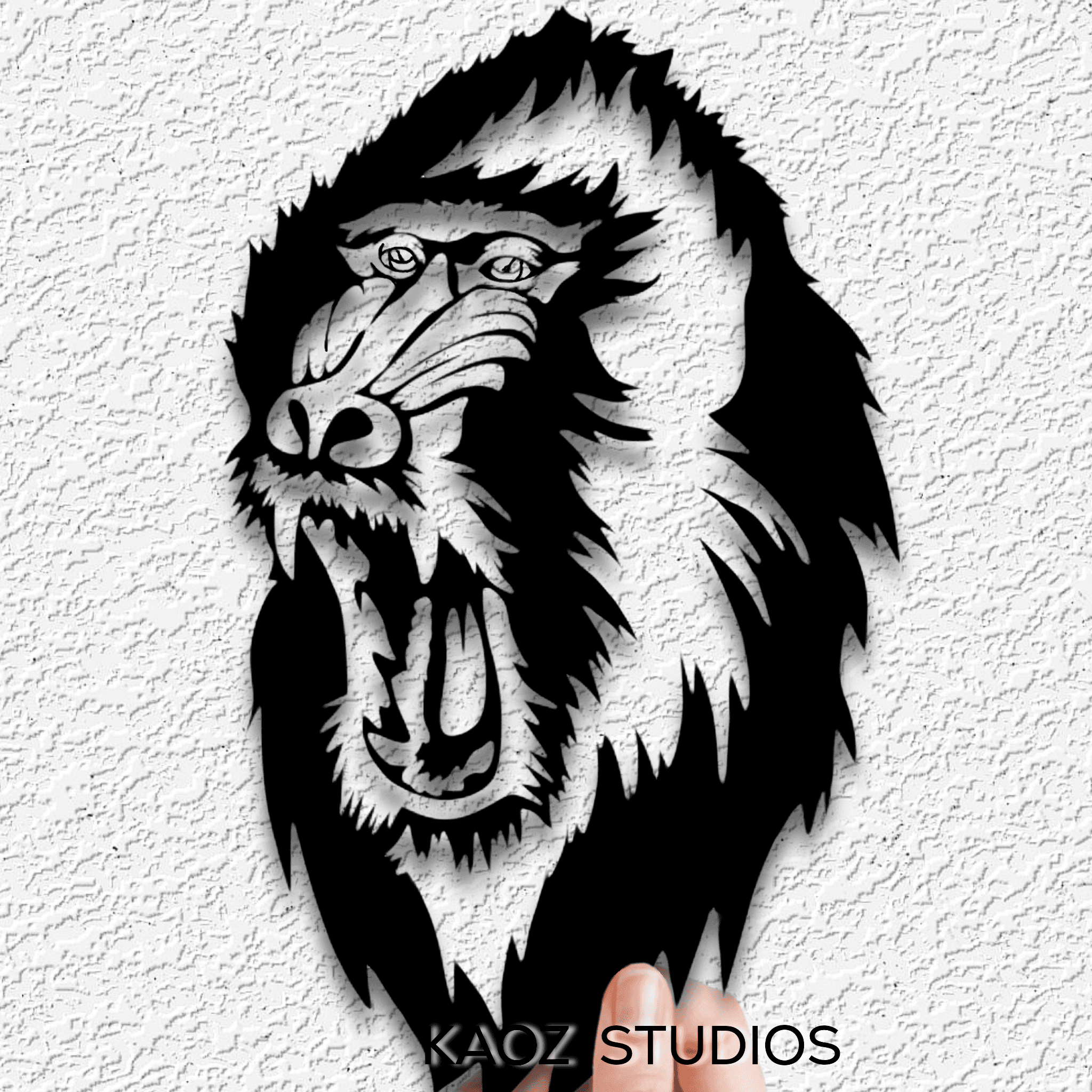 baboon wall art monkey wall decor primate decoration 3d model