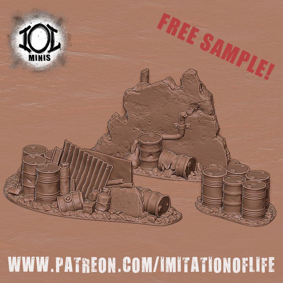 Wasteland Terrain Samples 3d model