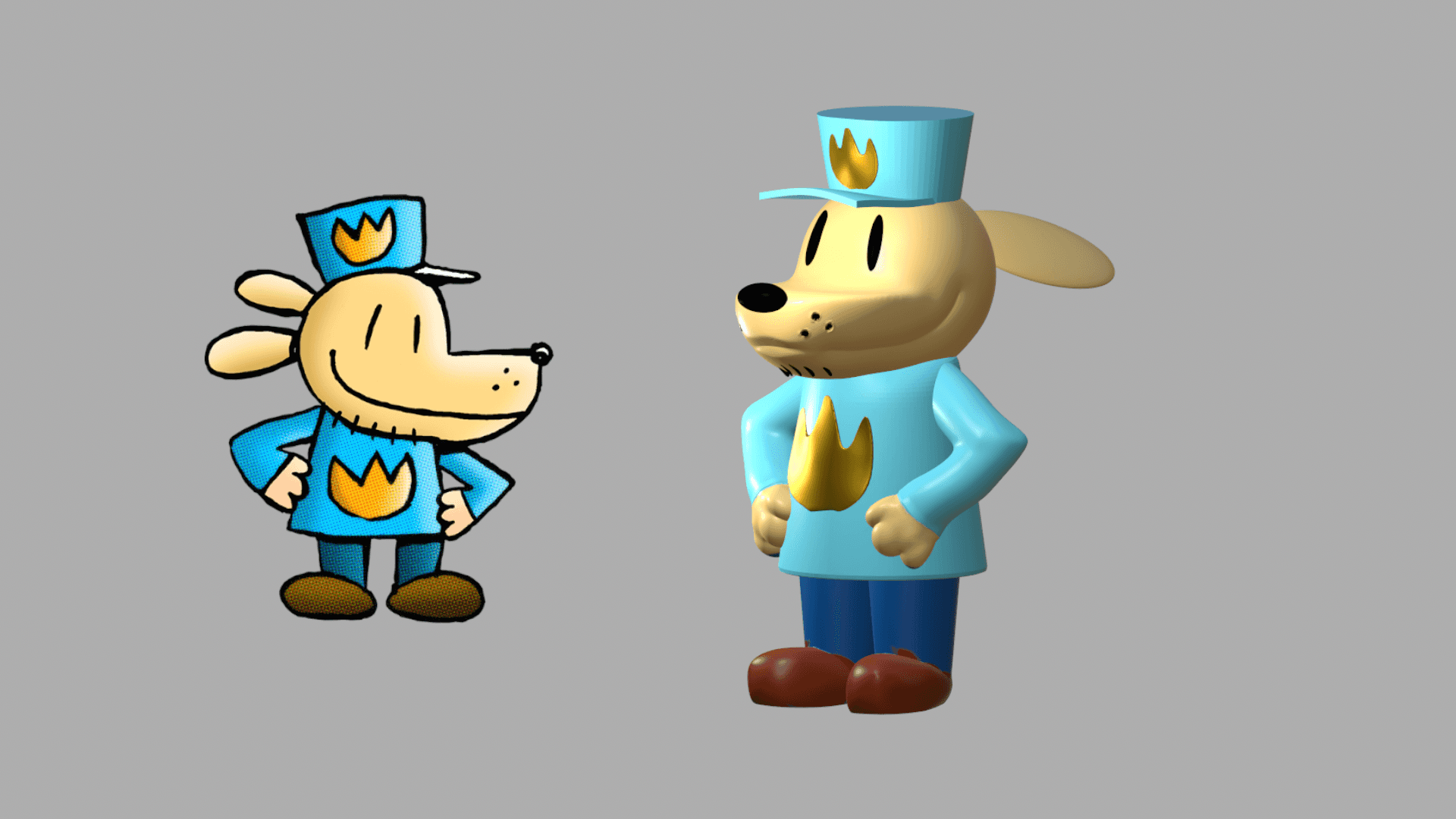 Dog Man 3d model