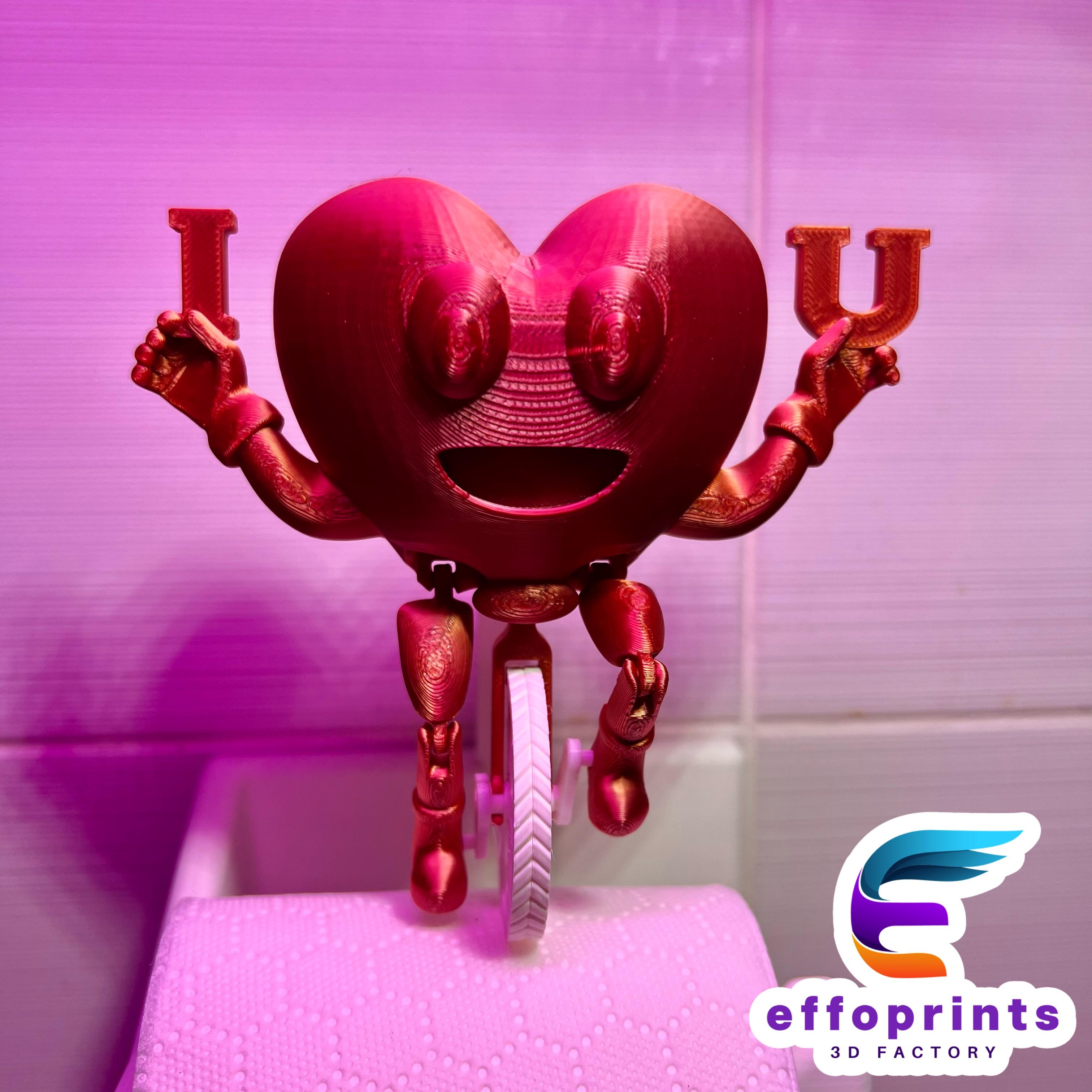 Heart Riding On Toilet Paper Holder Valentines Gadget  3d model