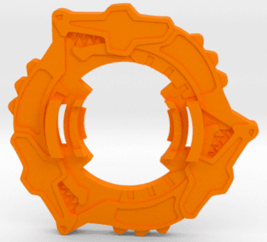 BEYBLADE TRYGATOR-2 | COMPLETE | PLASTIC GEN SERIES 3d model