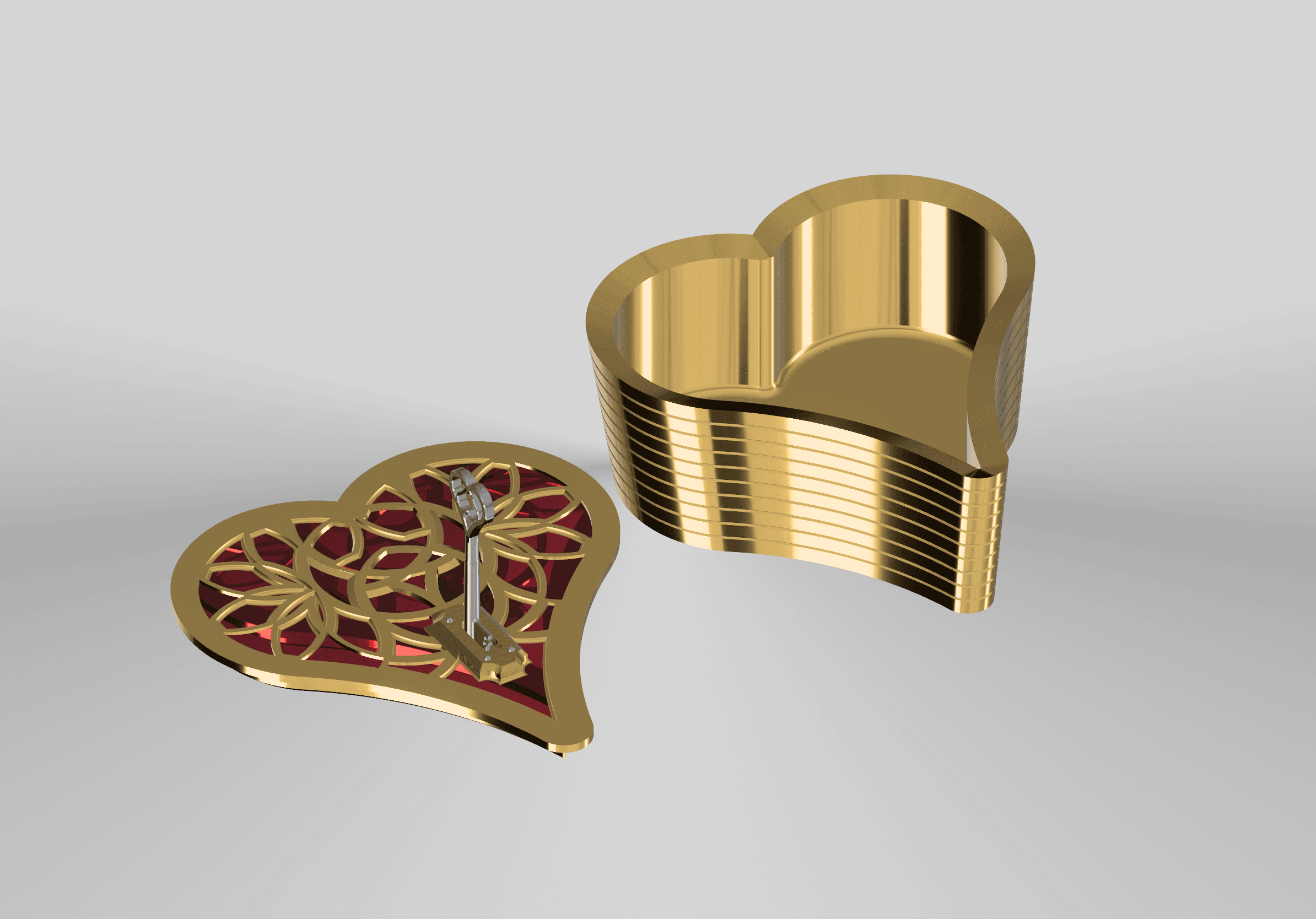 lock heart.stl 3d model