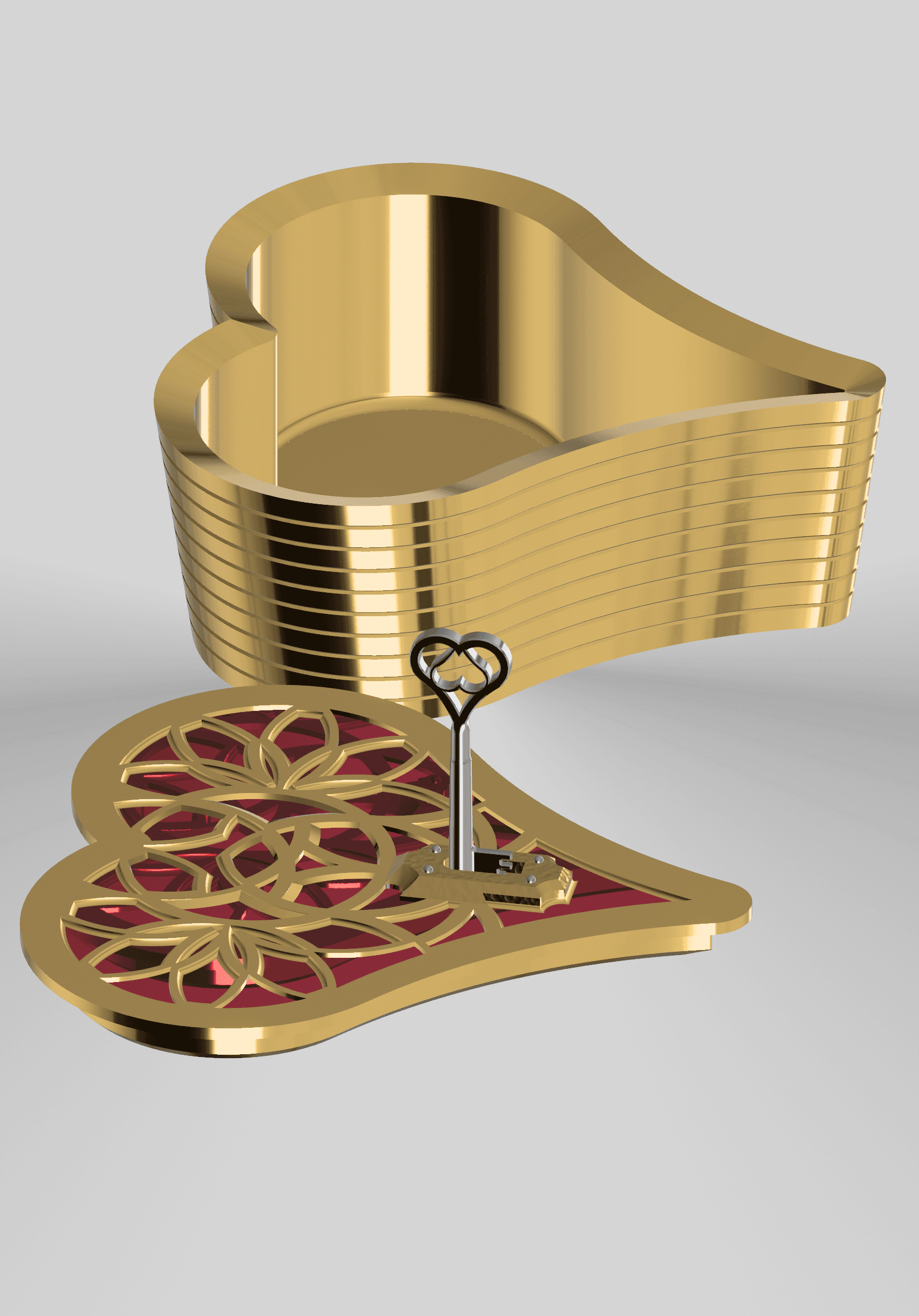 lock heart.stl 3d model