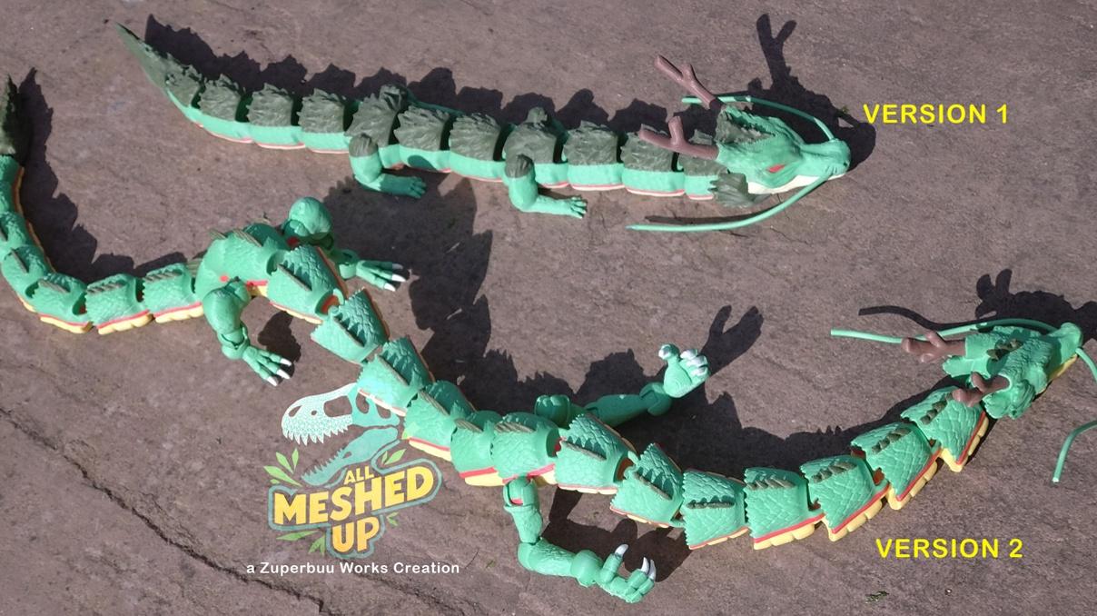 Articulated Shenron Dragon Toy VERSION 2 3d model