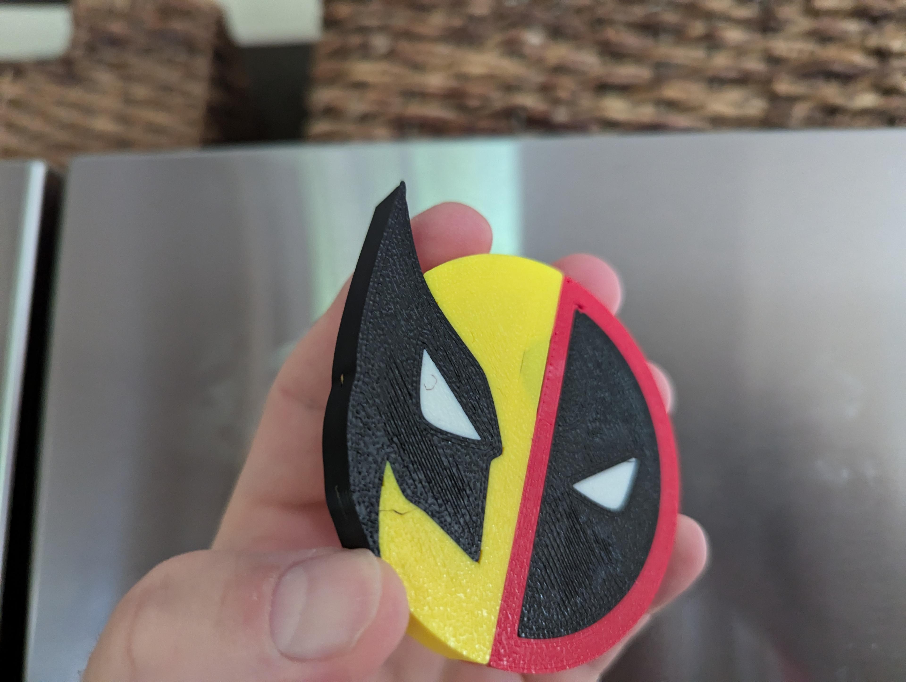 Deadpool and Wolverine Magnet 3d model