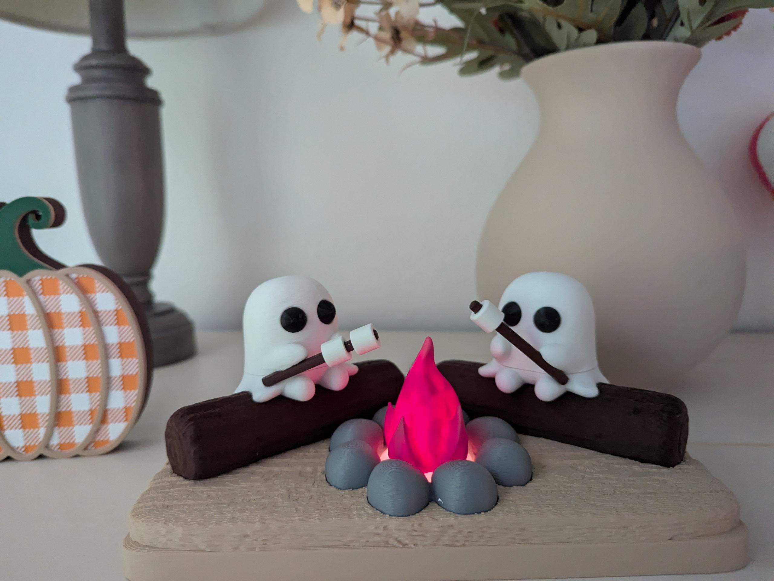 Ghostly Campfire - No supports or AMS - Tea Light - Love it, Thank you for sharing. I did use brims for the marshmallows only. - 3d model