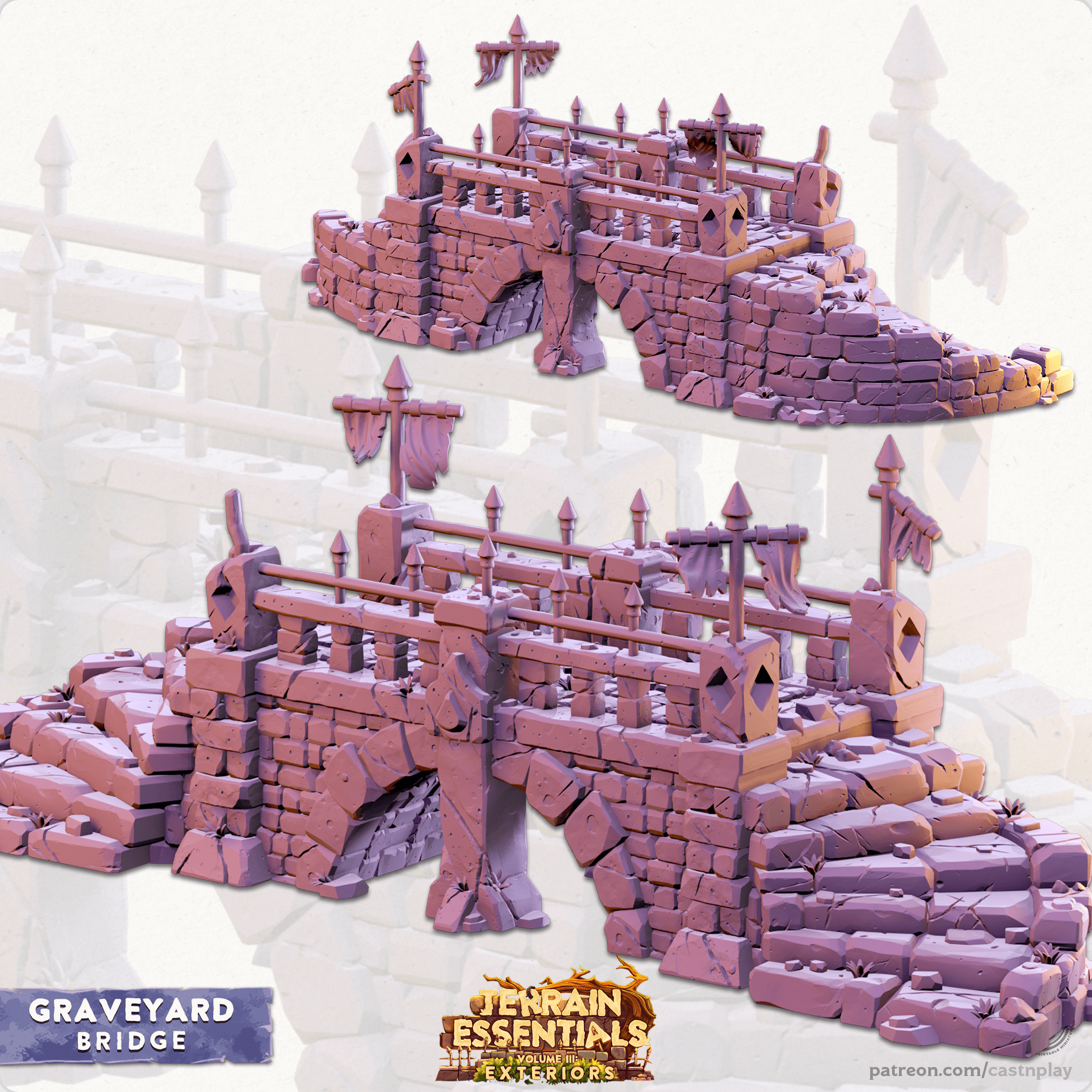 Graveyard Set (Pre-Supported) 3d model