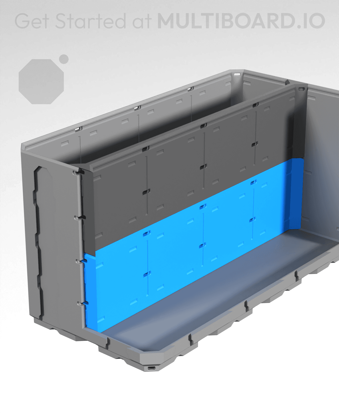 4x1H - Bottom Multibin Divider 3d model