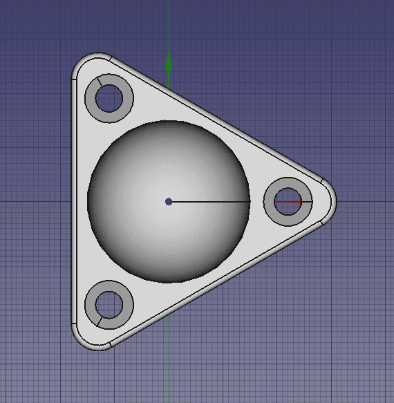 Low profile ball feet 3d model