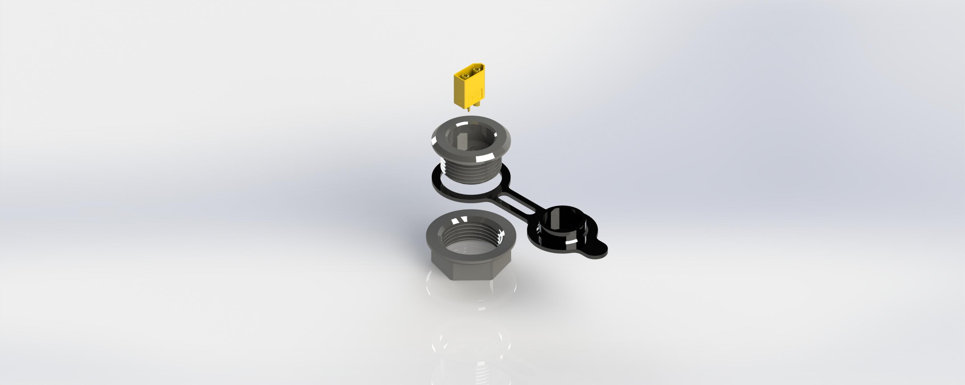 XT60 THREADED MOUNT 3d model