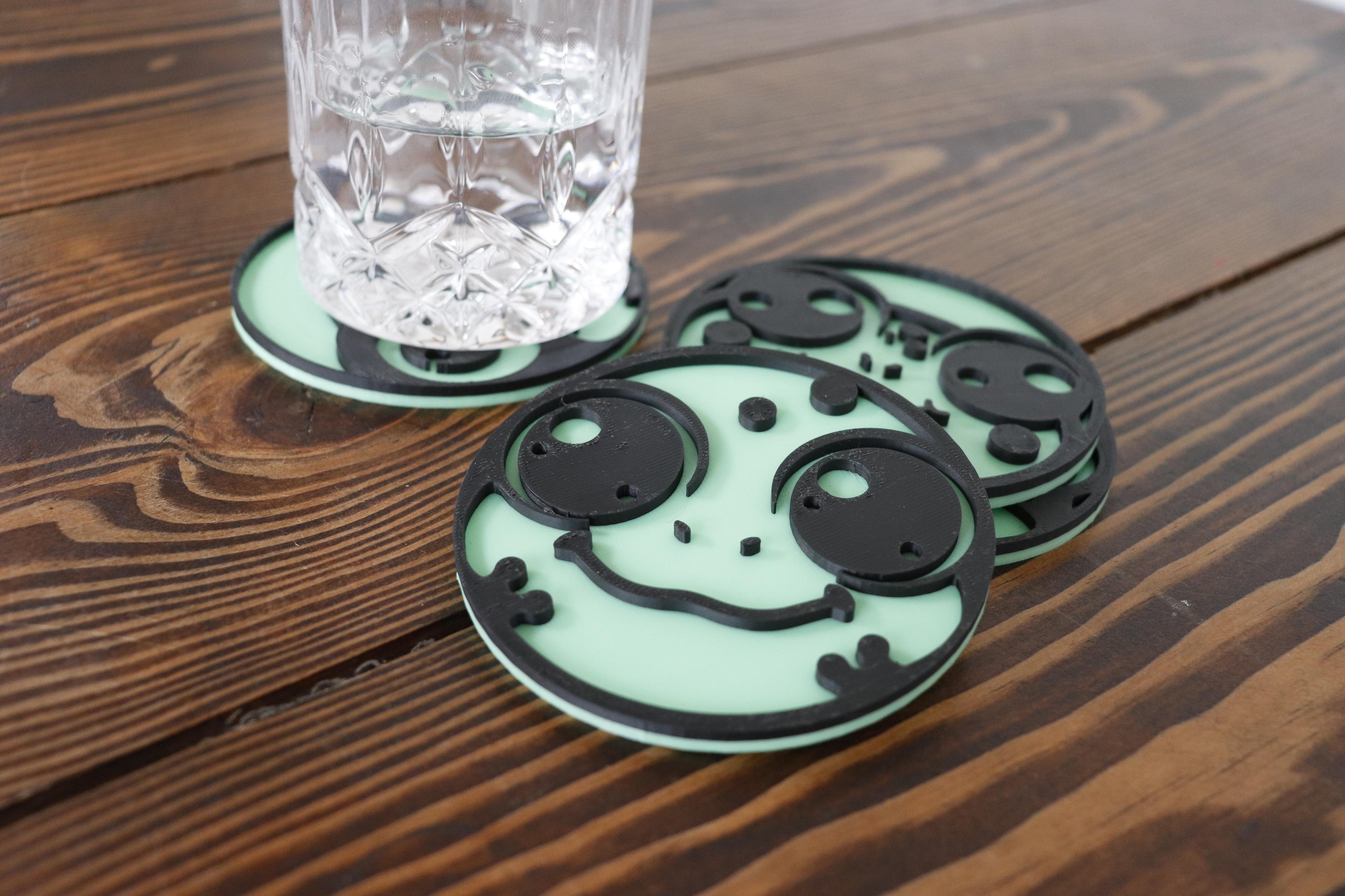 Cute Froggy Coasters 3d model