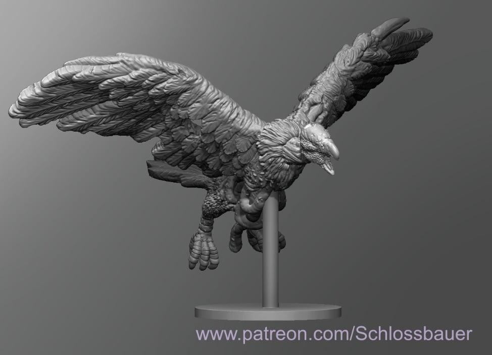 Zombie Giant Vulture 3d model