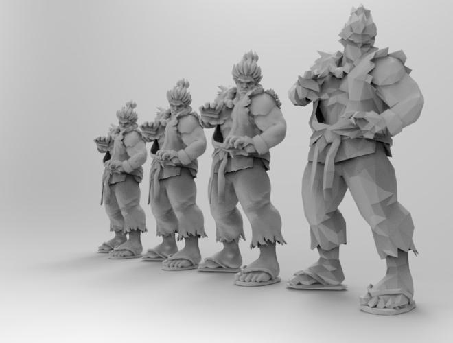 Street Fighter Akuma (Standing Fighting Stance) 3d model