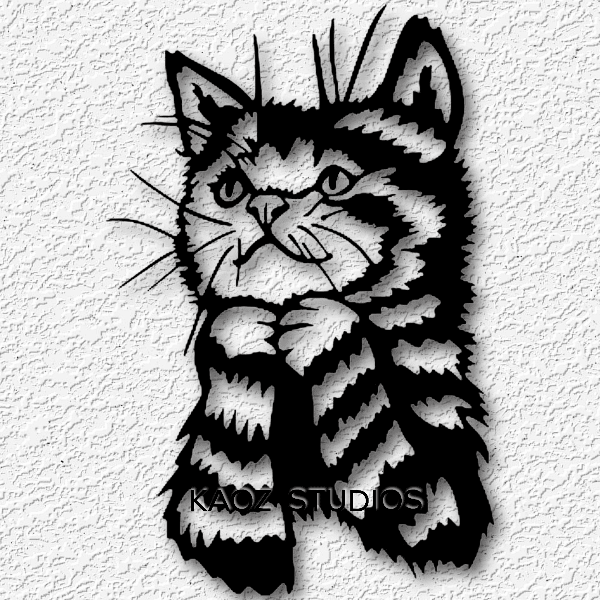 4 PACK of Mothers Day Wall Decor Cute Kitten and Flowers 3d model