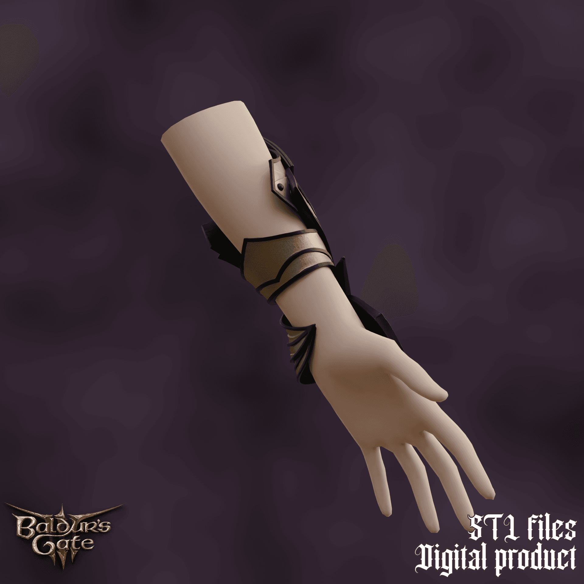 Fantasy Minthara Spidersilk Gloves Armor Baldurs Gate 3 STL 3d model