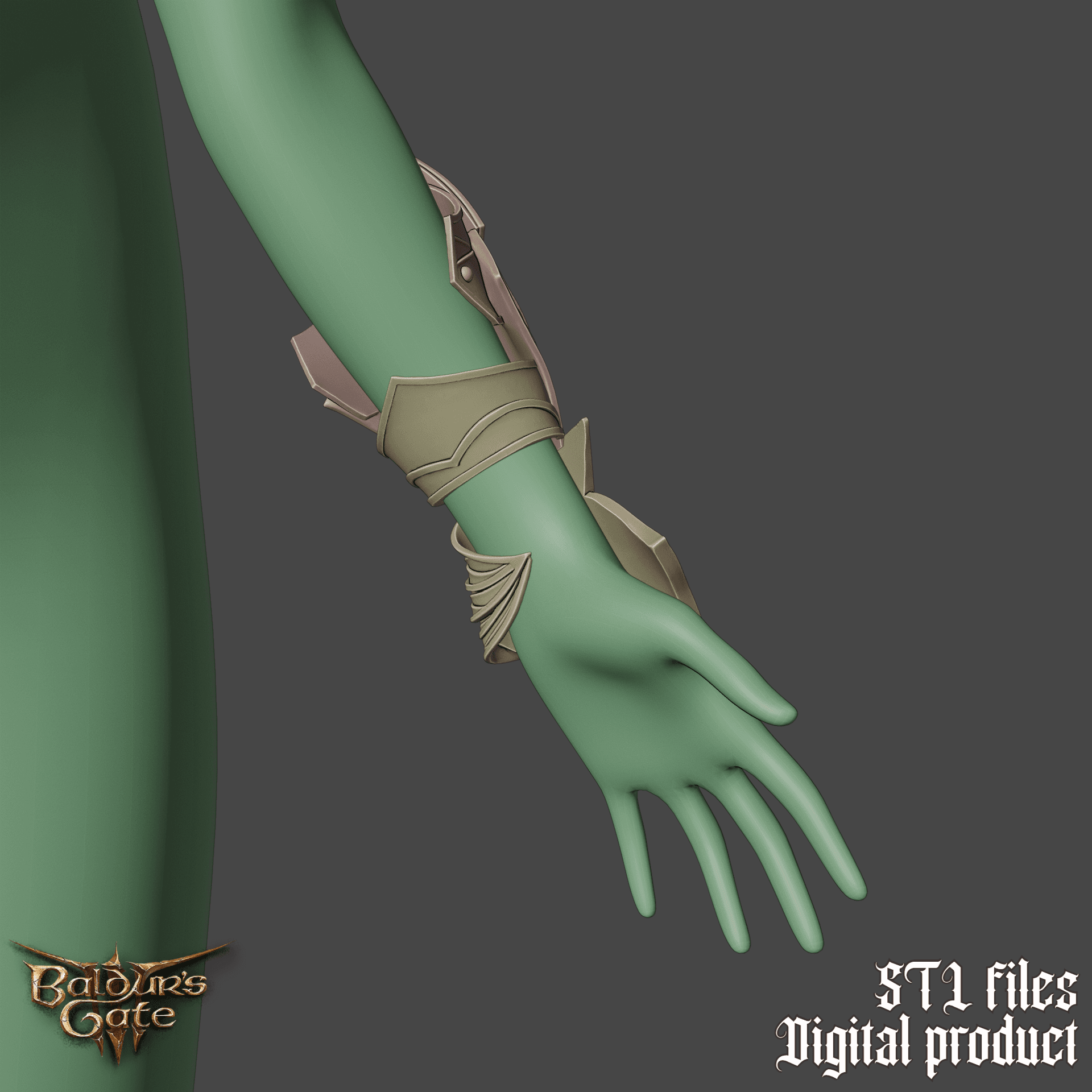 Fantasy Minthara Spidersilk Gloves Armor Baldurs Gate 3 STL 3d model