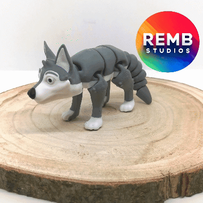  Flexi Wolf | Articulated Wolf NO support 3d model