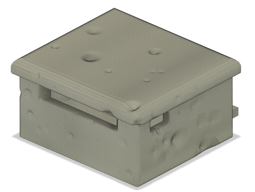 Bunker MG WW2 damaged.stl 3d model