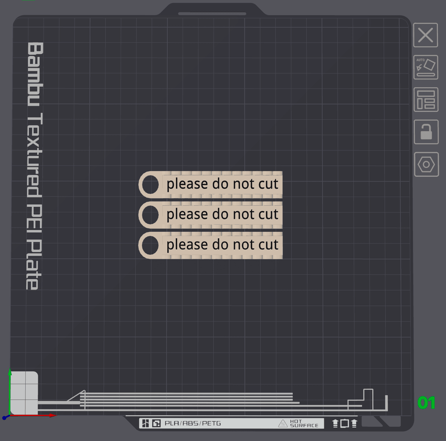 "Please do not cut" tag for my roses 3d model