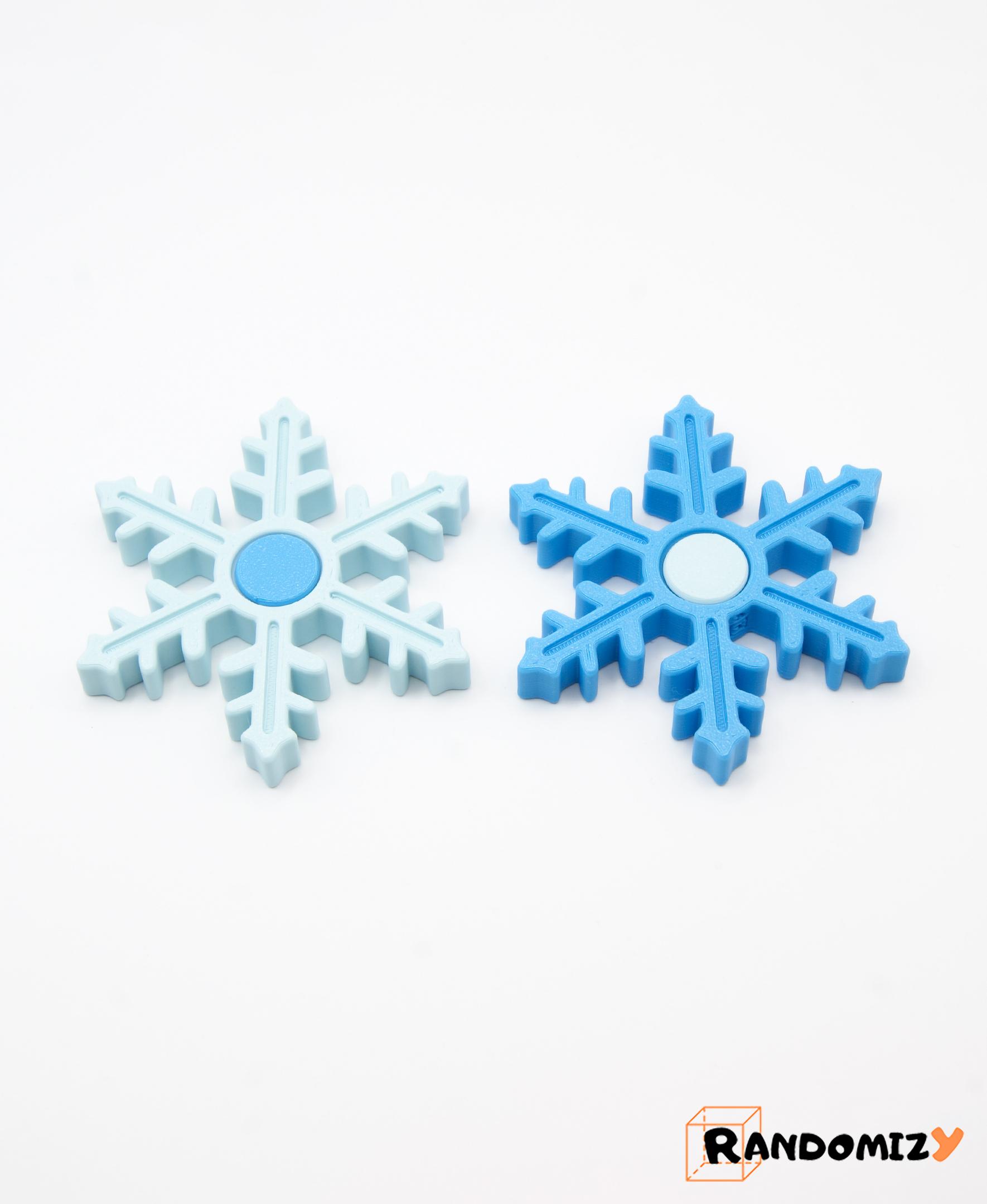 Snowflake Fidget Spinner (Classic Decorated) 3d model