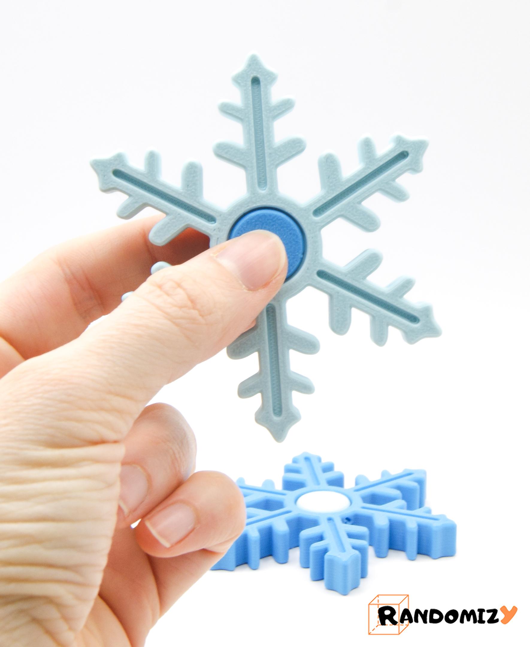 Snowflake Fidget Spinner (Classic Decorated) 3d model