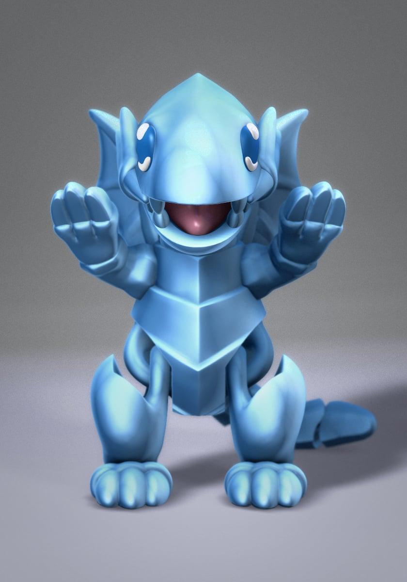 Flexi Toon Blue Eyes White Dragon  3d model