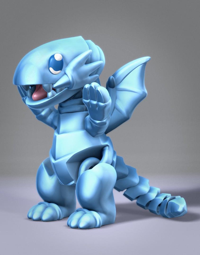 Flexi Toon Blue Eyes White Dragon  3d model