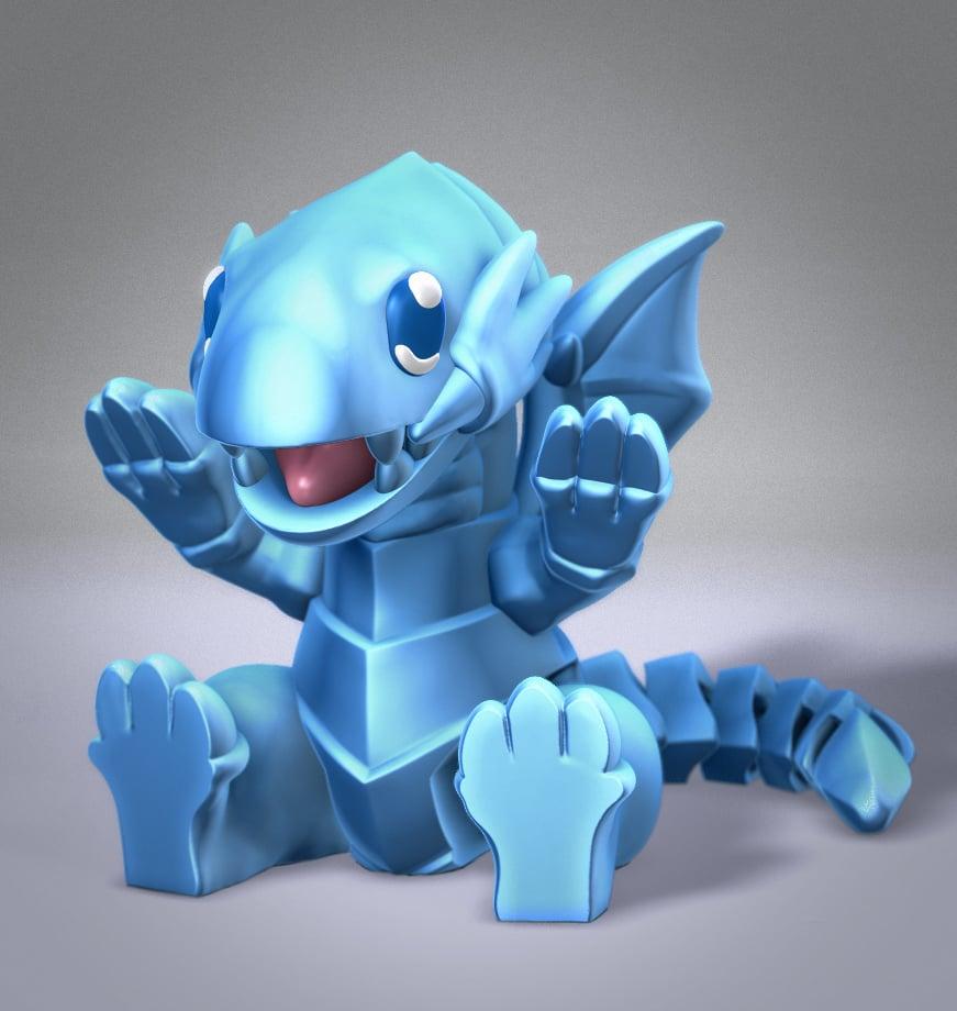 Flexi Toon Blue Eyes White Dragon  3d model