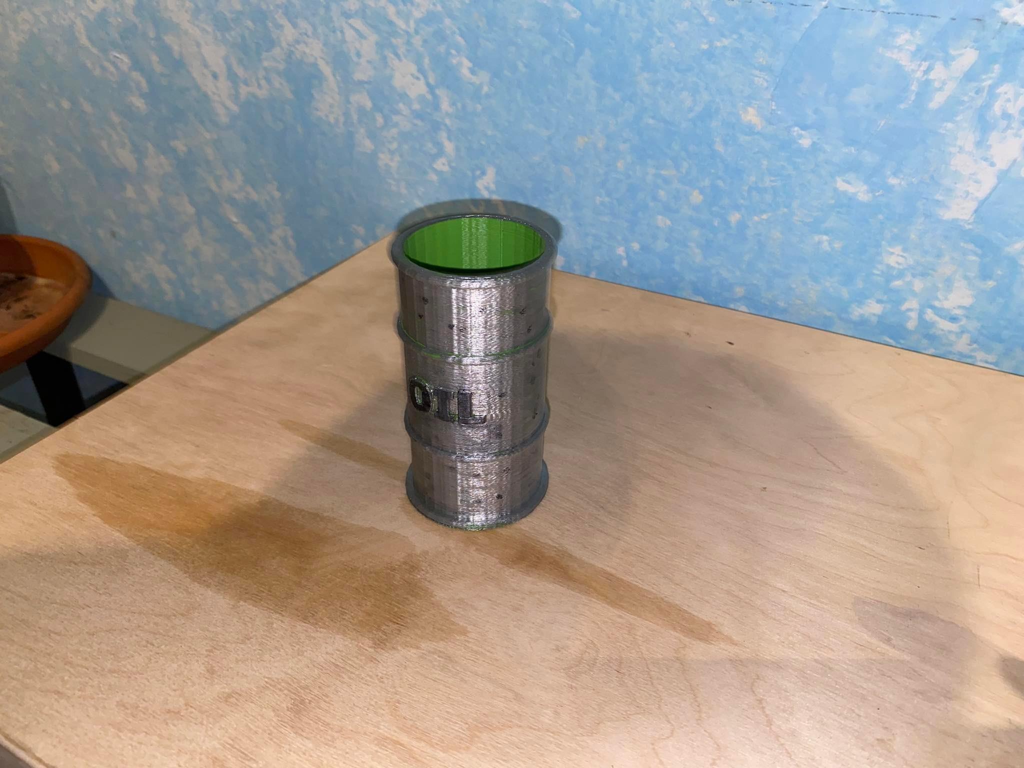 Oil Barrel Pen Holder 3d model