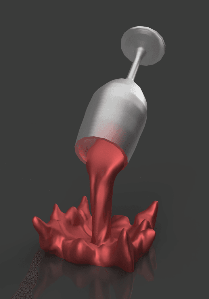 Spilled wine 3d model