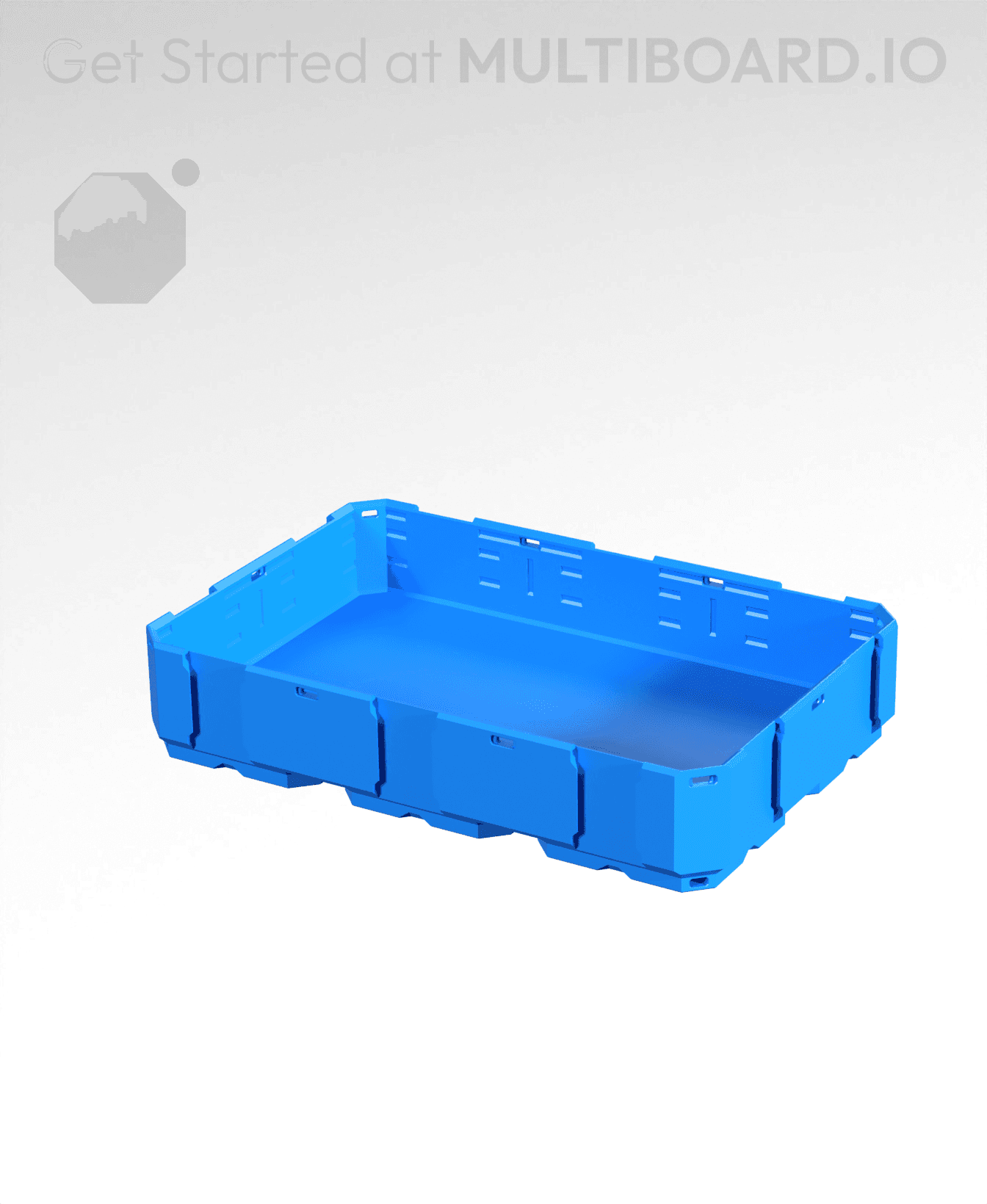 3x2x0.5 - Full Multipoint Rail - Multibin Shell 3d model