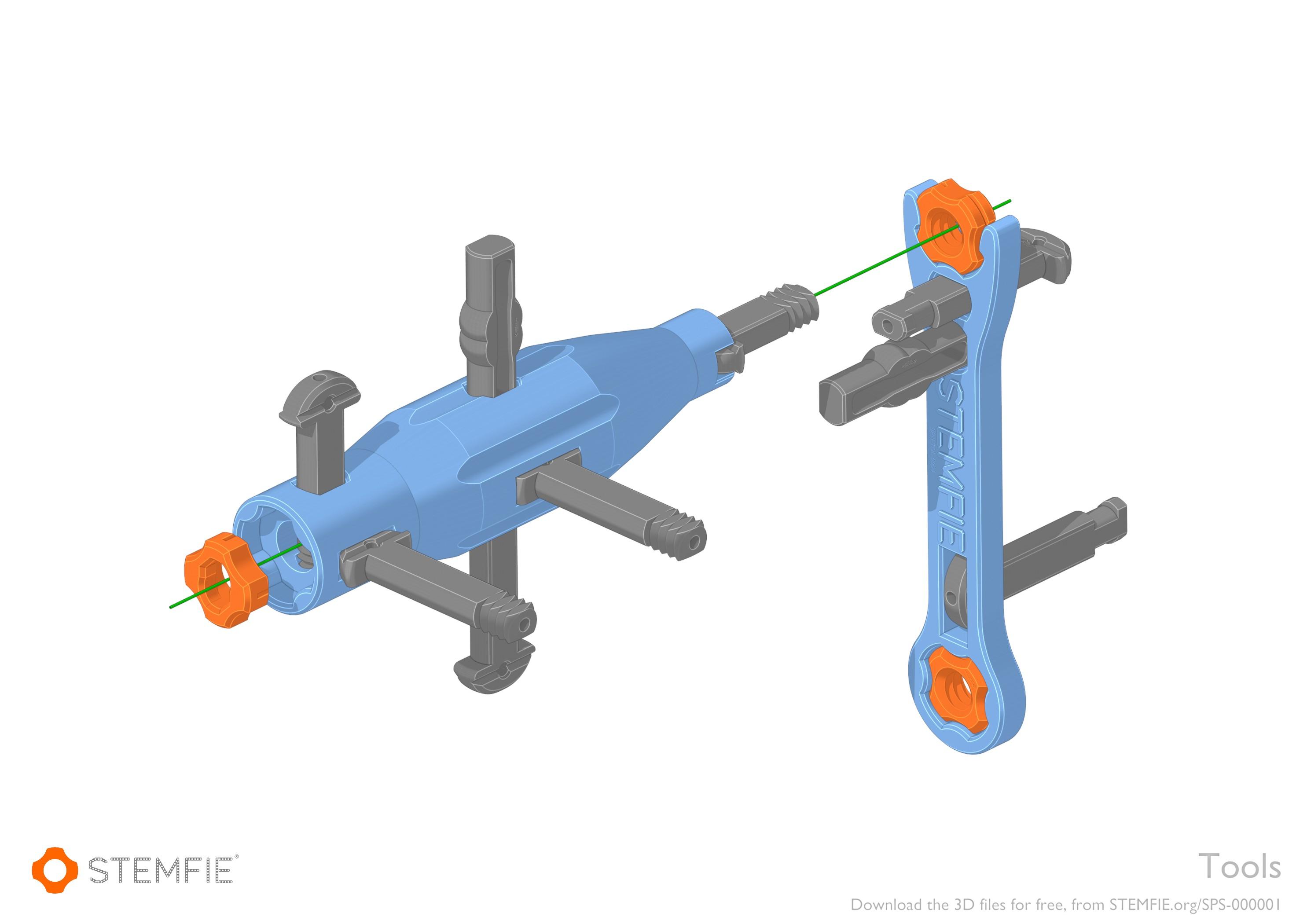 STEMFIE Rubber-band-driven Car (SPS-000001) Assembly 3d model