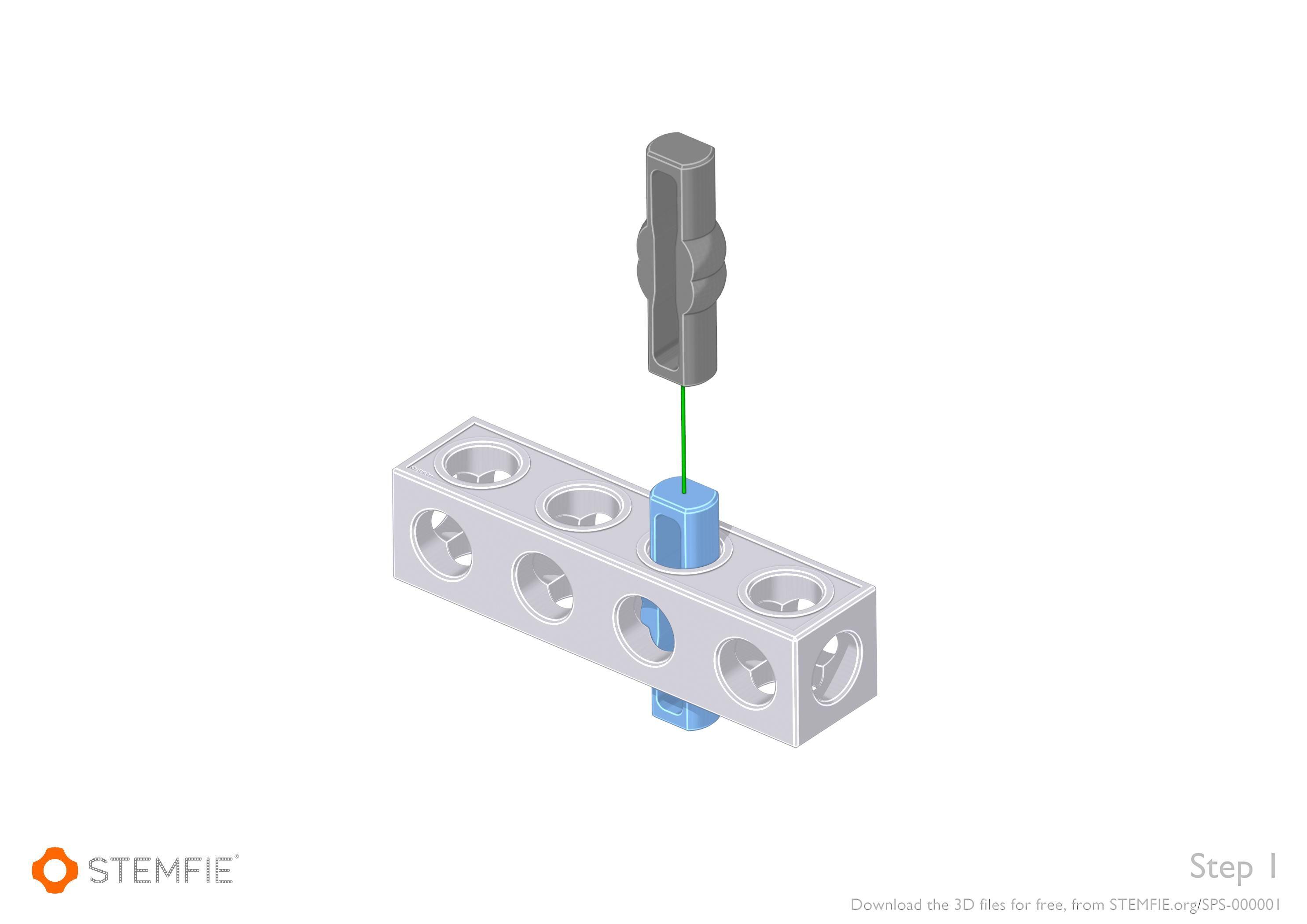 STEMFIE Rubber-band-driven Car (SPS-000001) Assembly 3d model