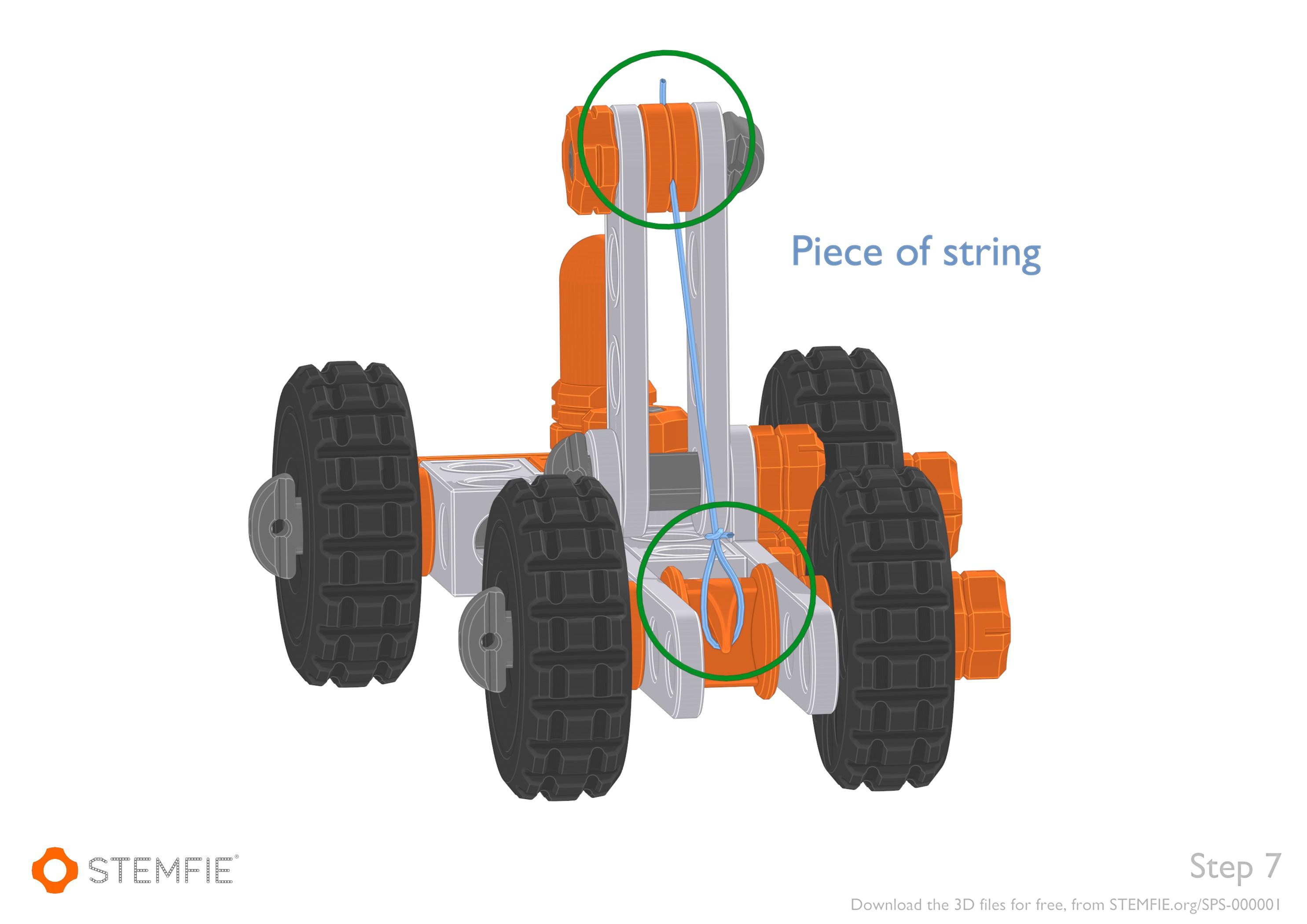 STEMFIE Rubber-band-driven Car (SPS-000001) Assembly 3d model