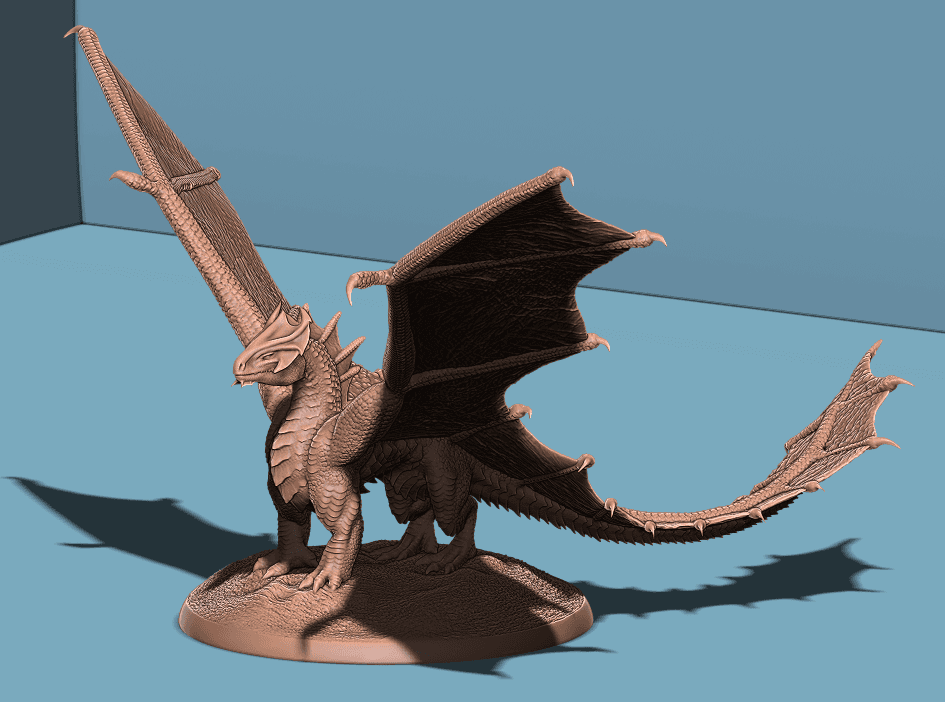 Young Brass Dragon 3d model