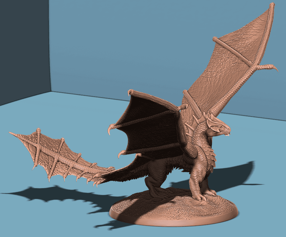 Young Brass Dragon 3d model