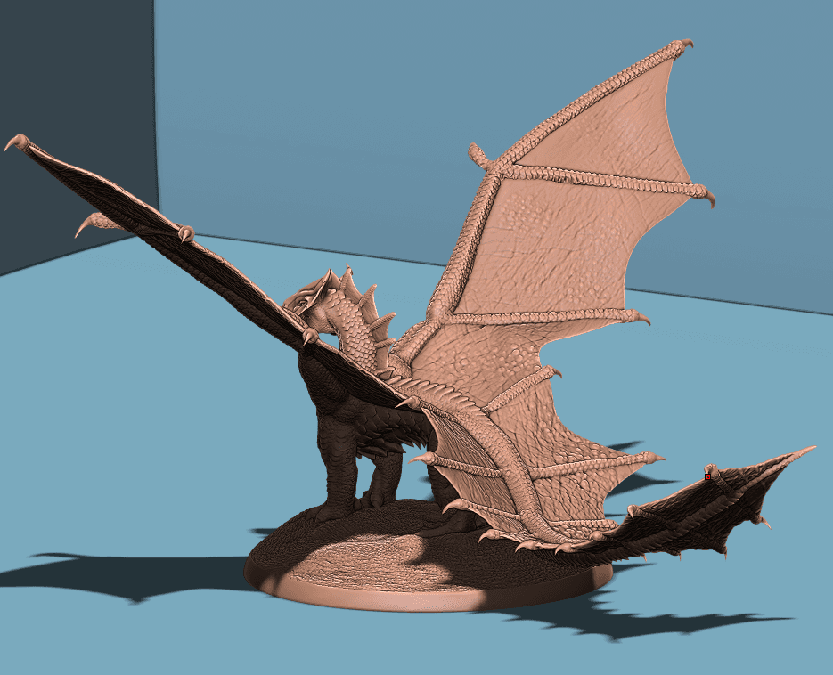 Young Brass Dragon 3d model