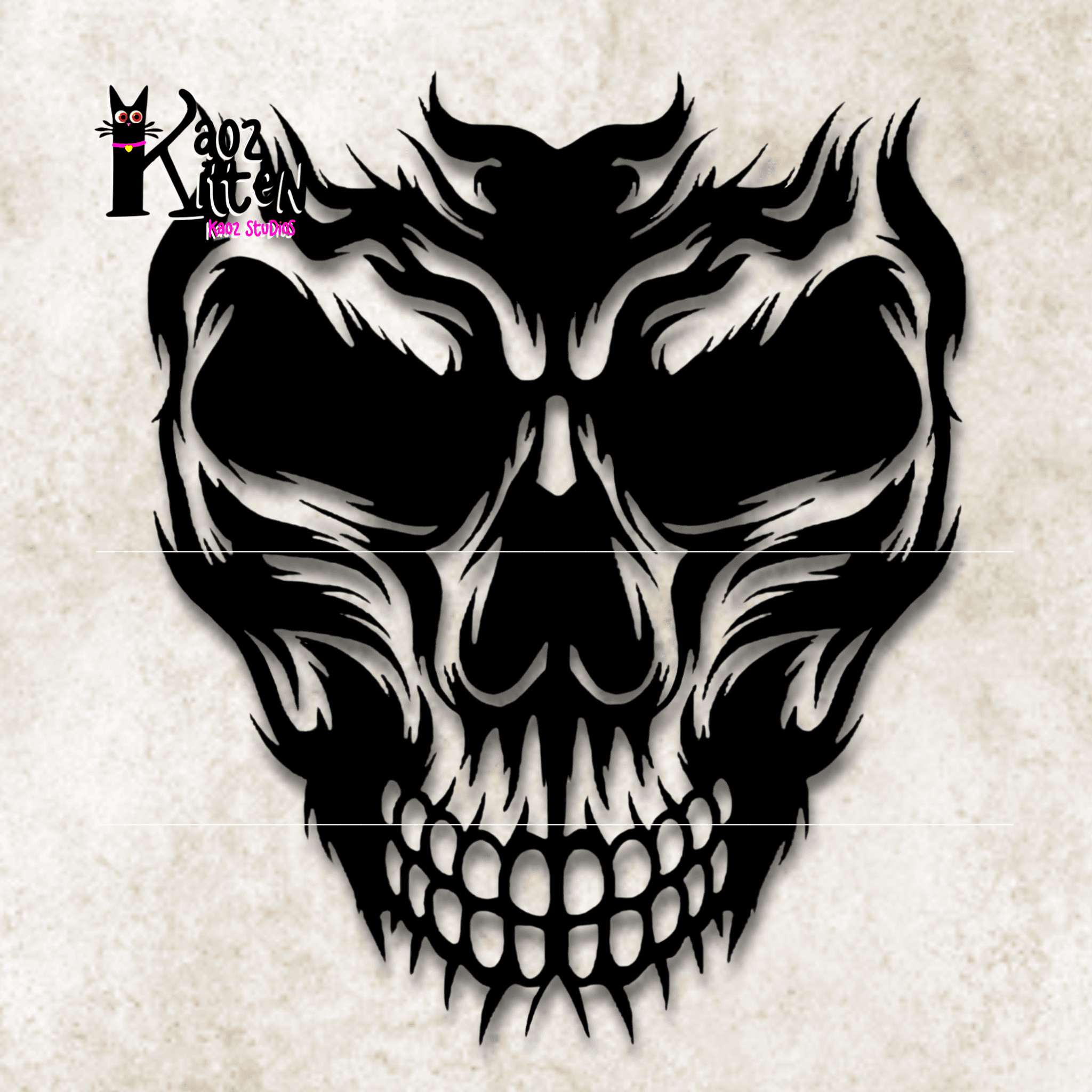 phantom skull wall art demon halloween decor 3d model